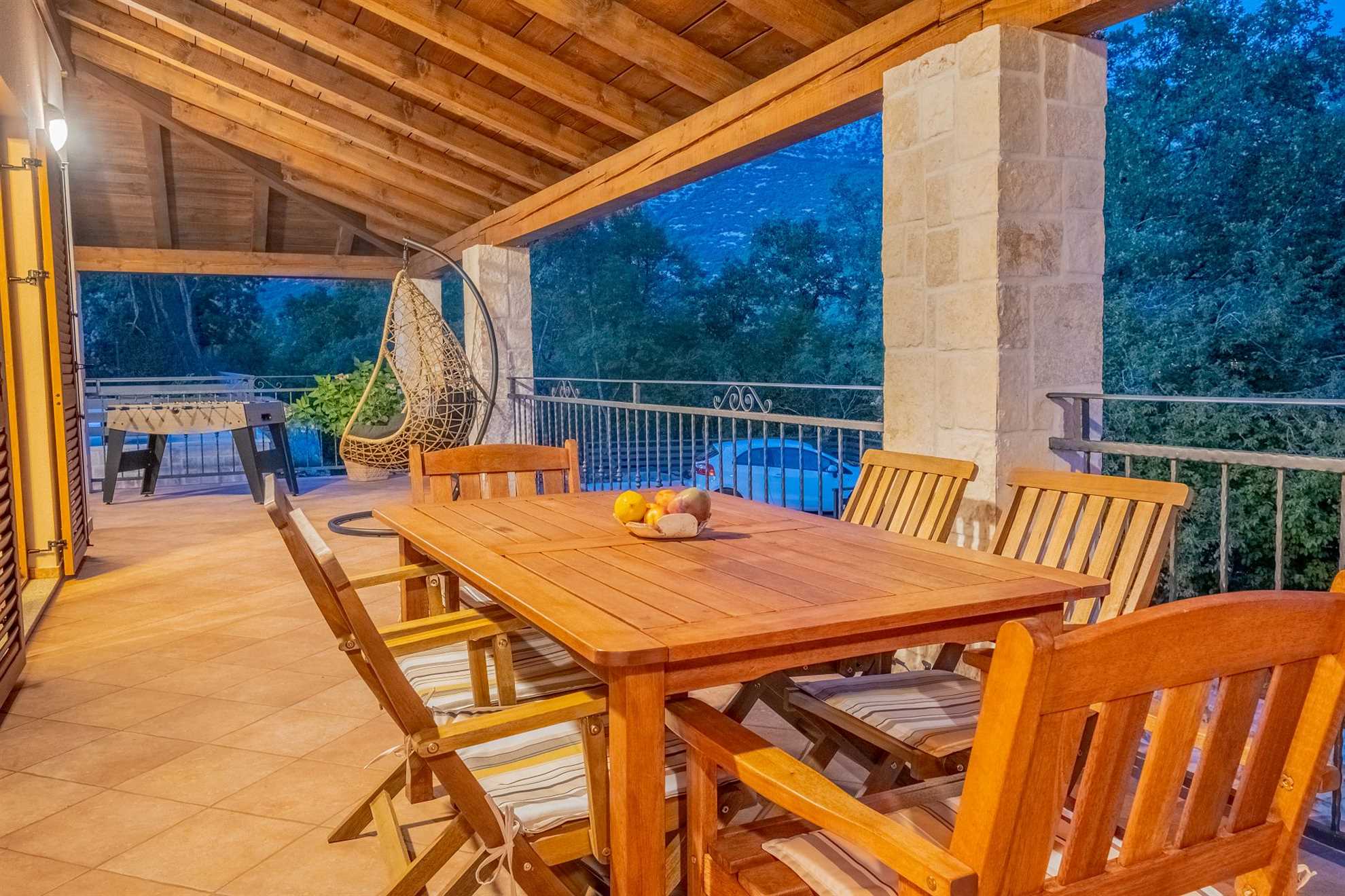 Traditional poolside villa surrounded by nature