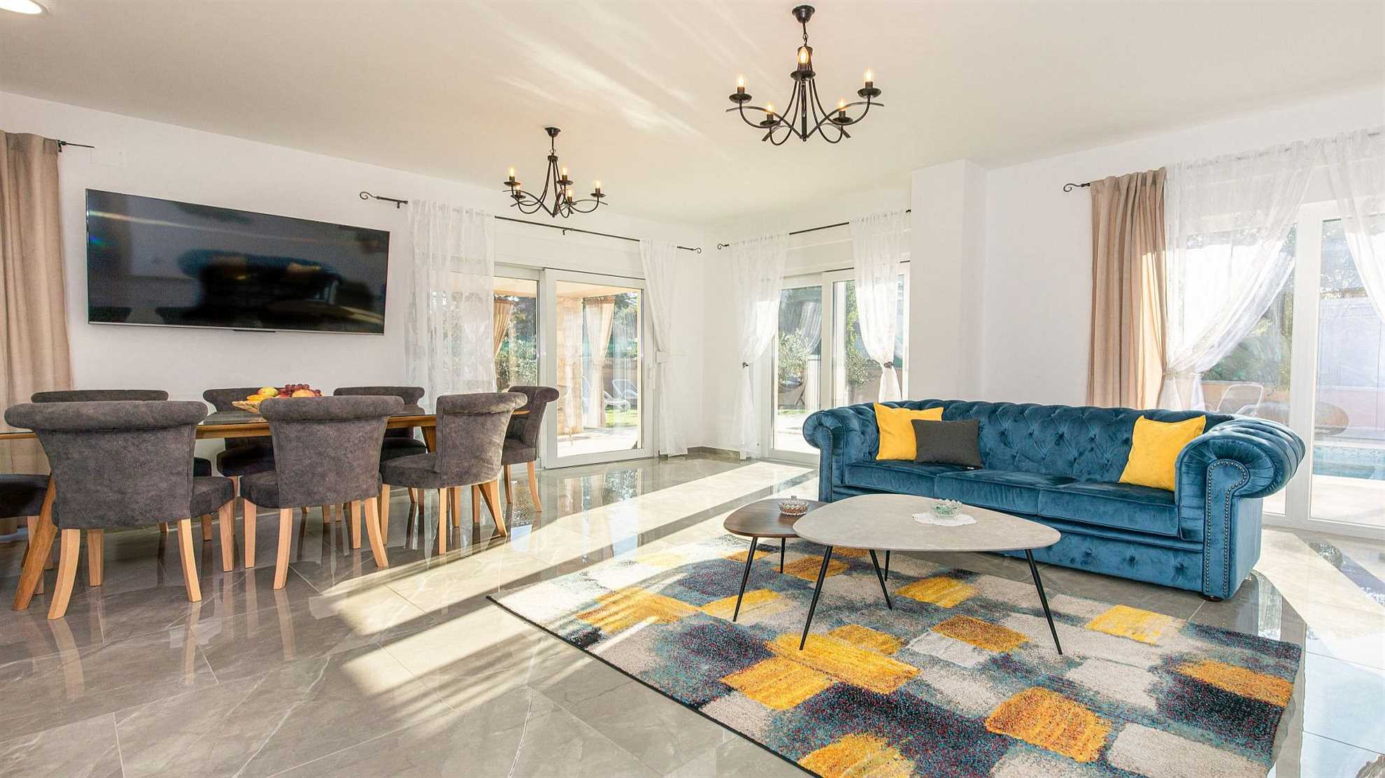 A modern poolside villa on the island Krk