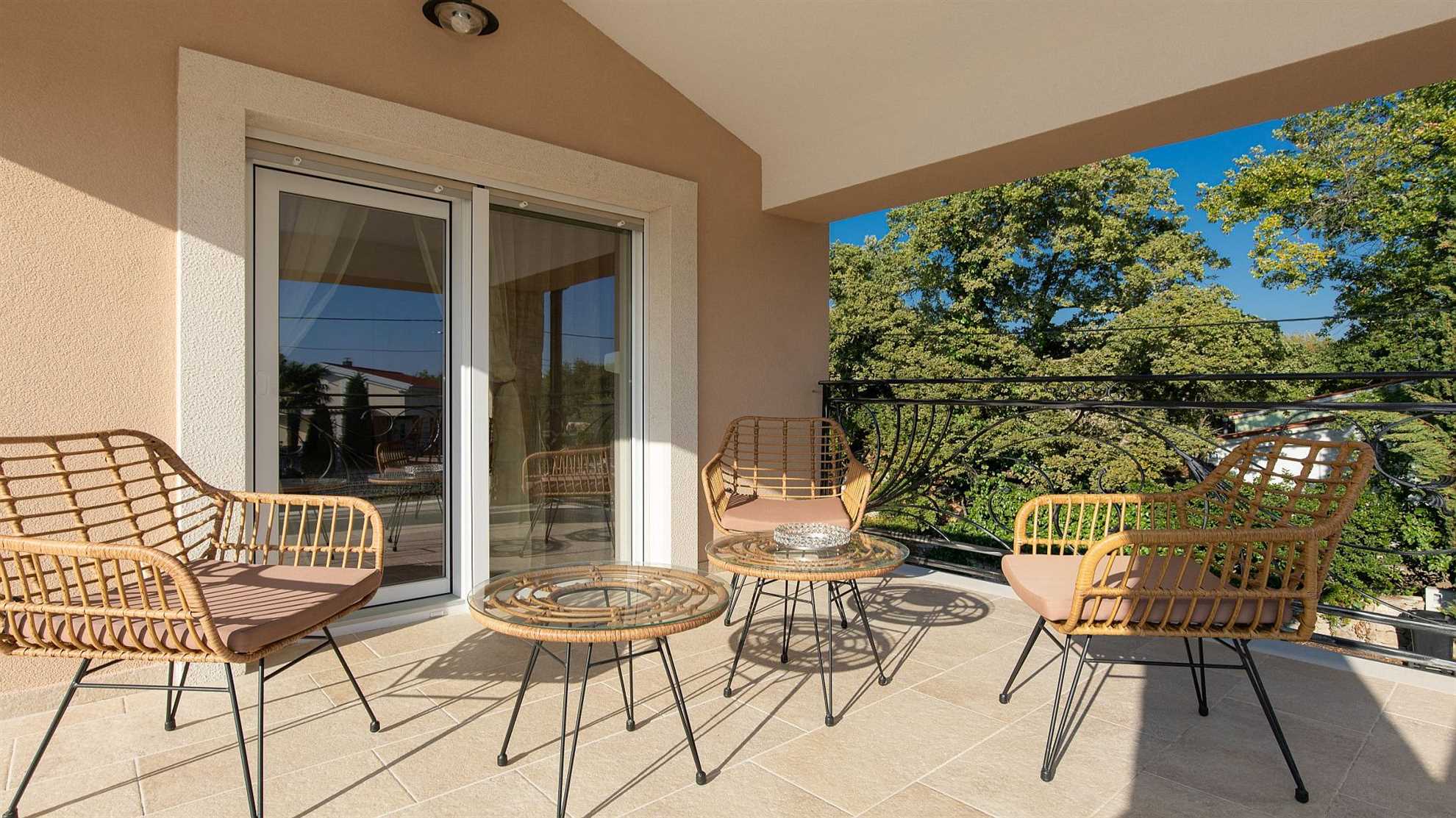 A modern poolside villa on the island Krk