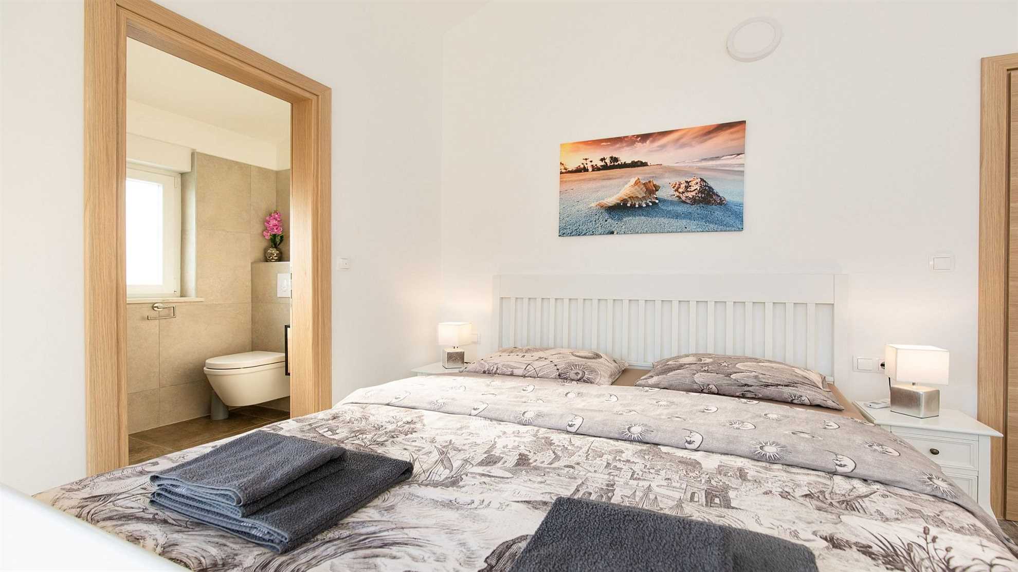 A modern poolside villa on the island Krk