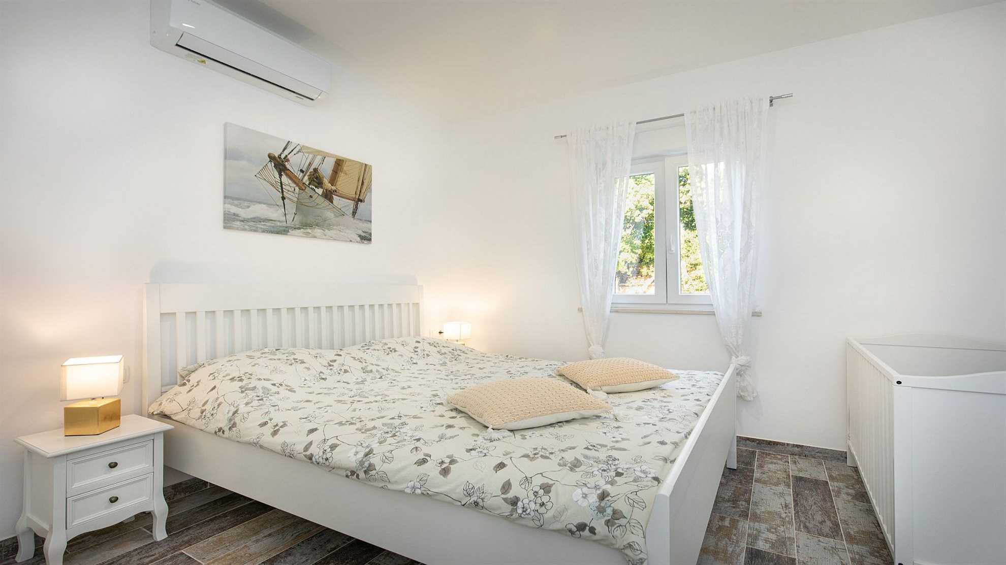 A modern poolside villa on the island Krk