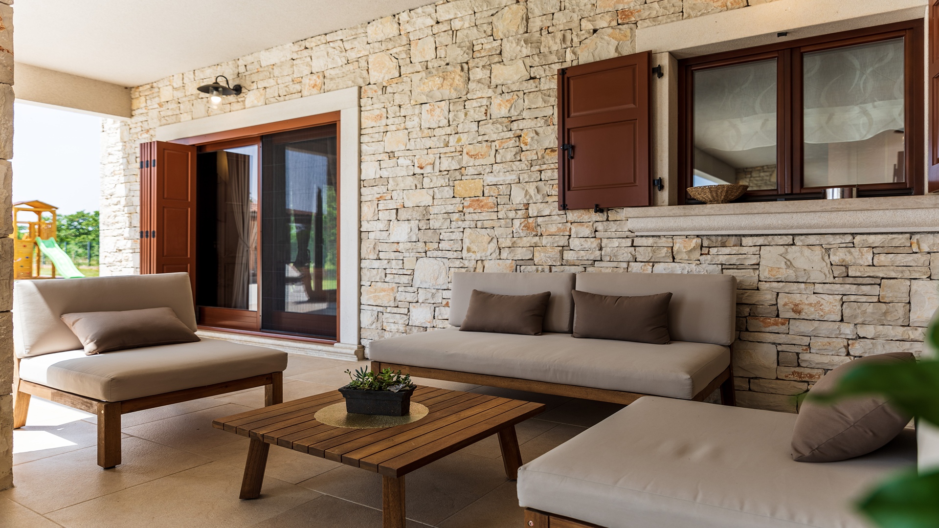Luxurious poolside villa on spacious estate