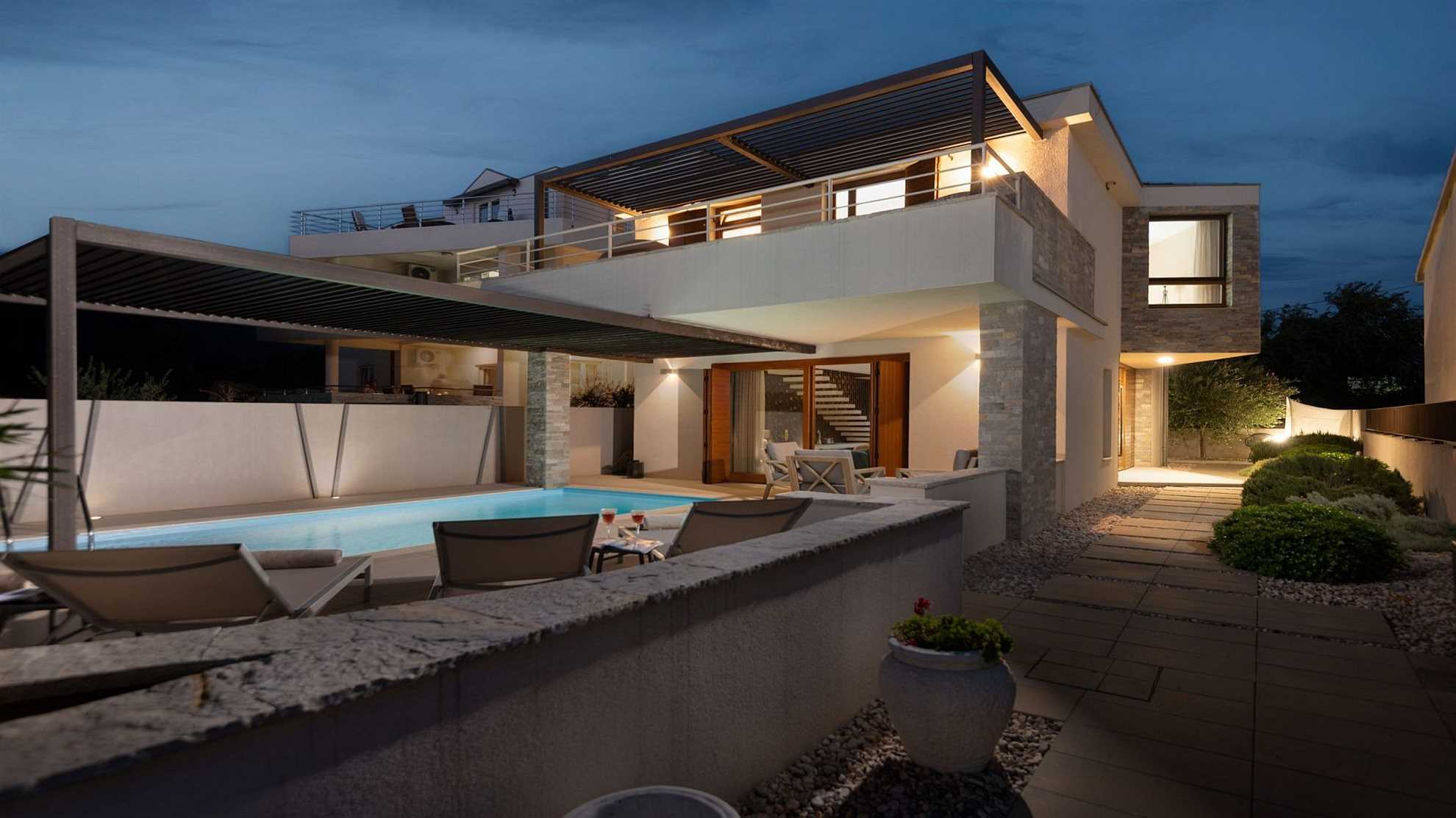 Beautiful luxurious poolside villa in Nin