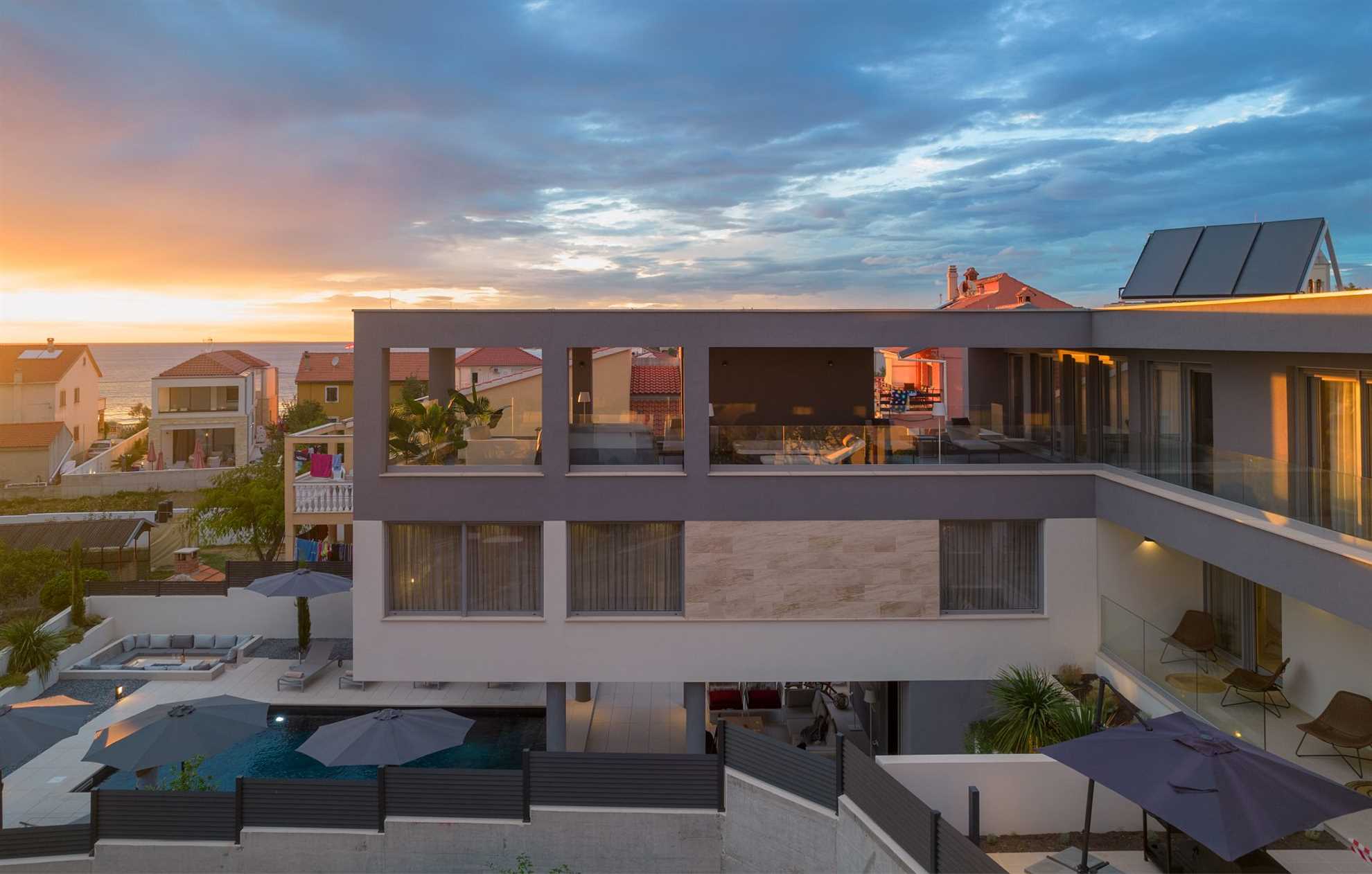 Luxurious and modern poolside villa