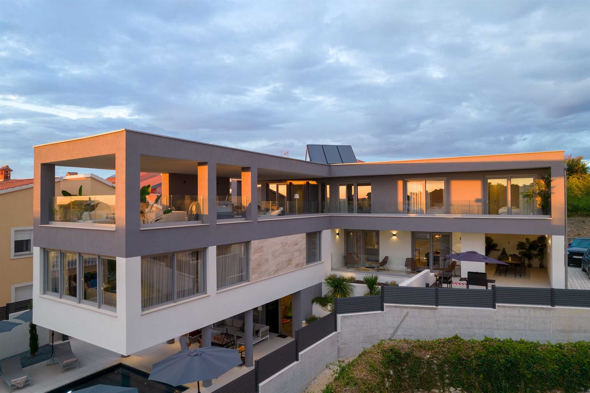 Luxurious and modern poolside villa