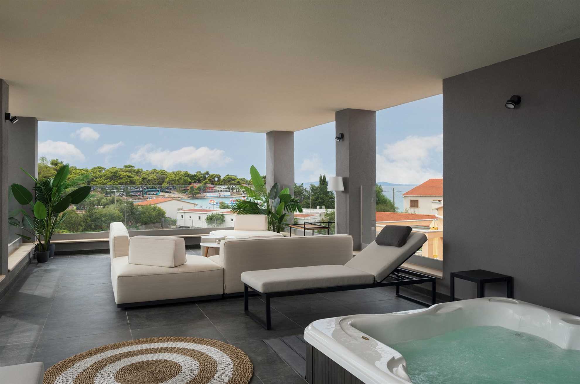 Luxurious and modern poolside villa