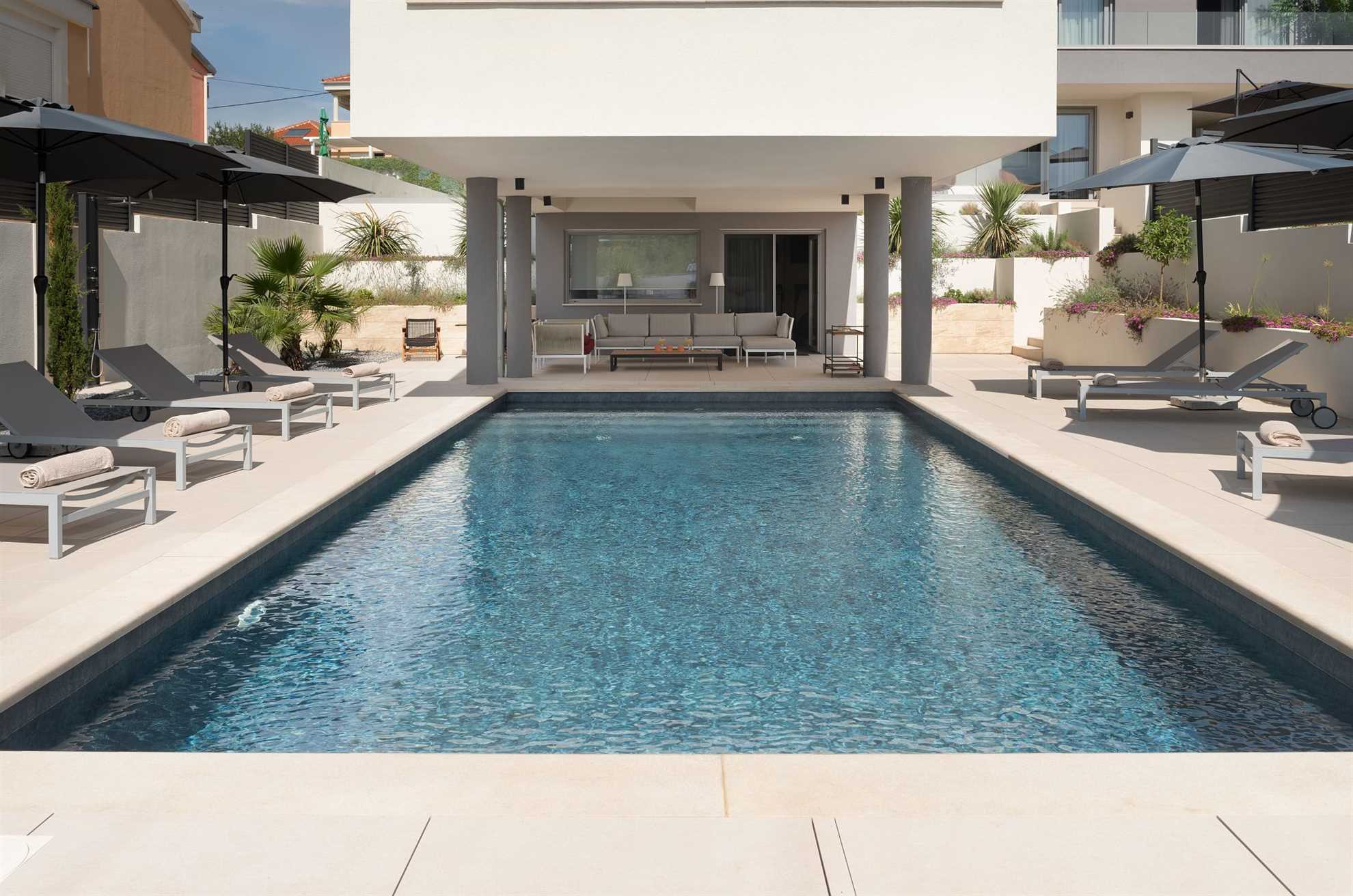Luxurious and modern poolside villa