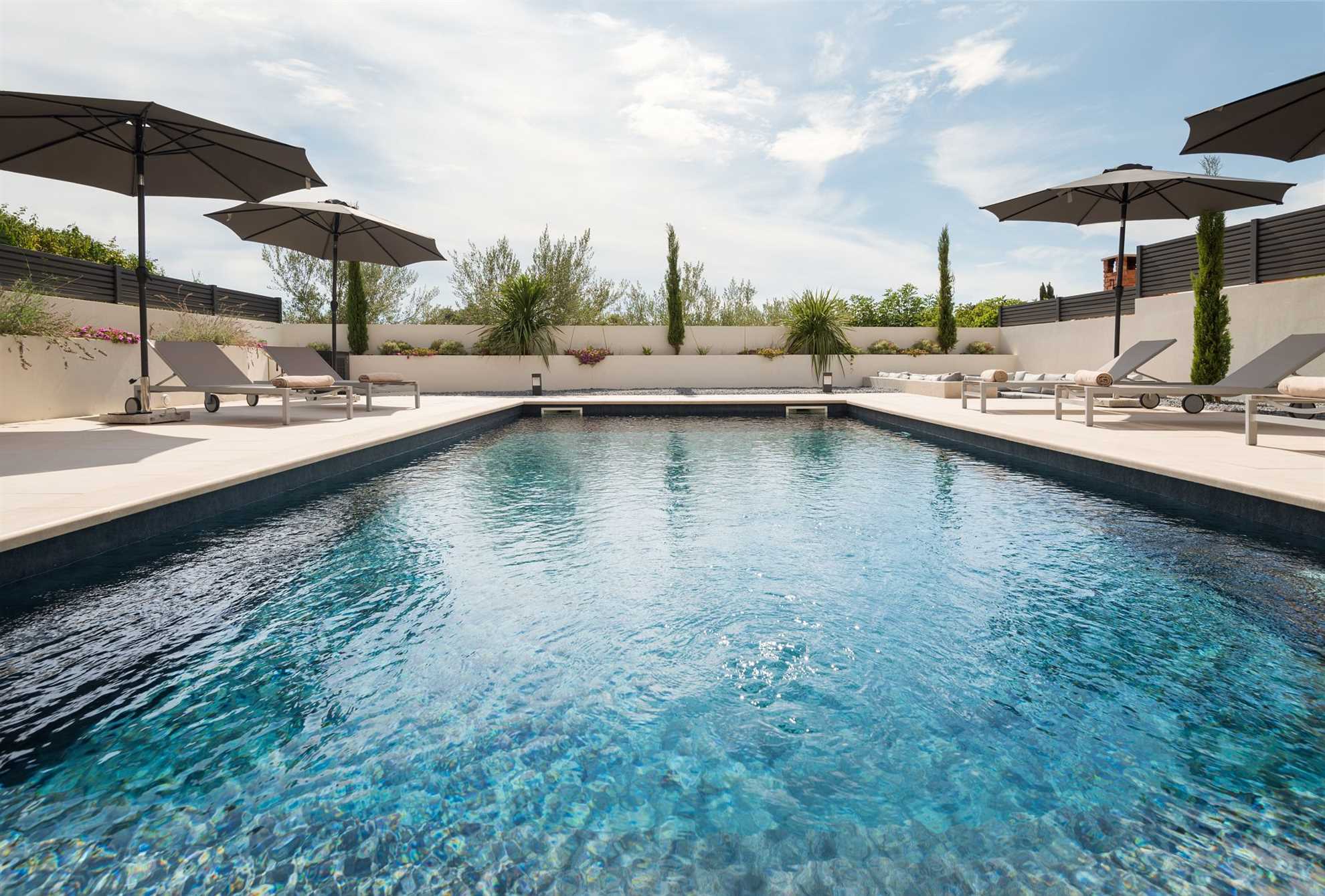 Luxurious and modern poolside villa
