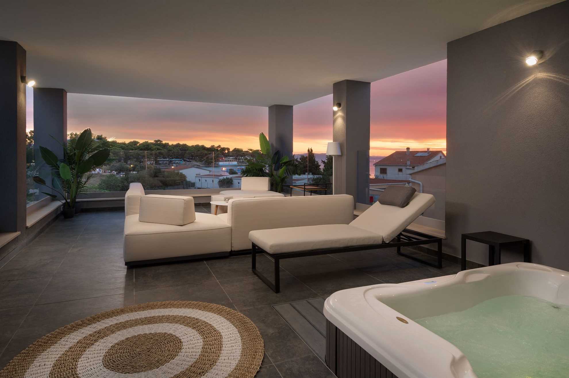 Luxurious and modern poolside villa