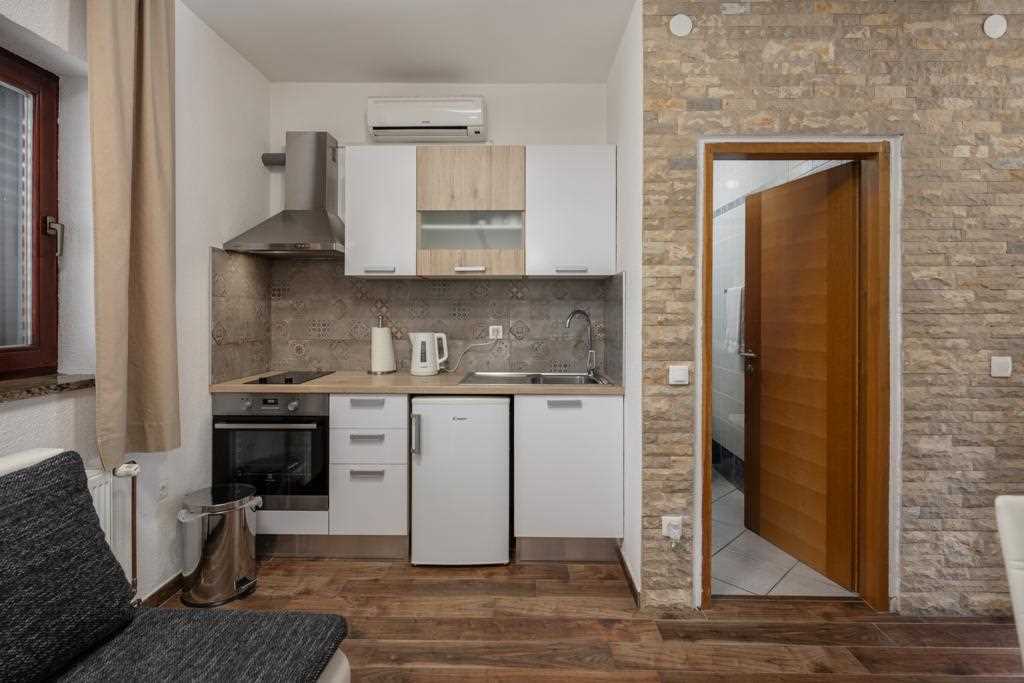 Jednosobni apartman s pogledom na more i balkonom, privatnim parkingom, dozvoljeni kućni ljubimci