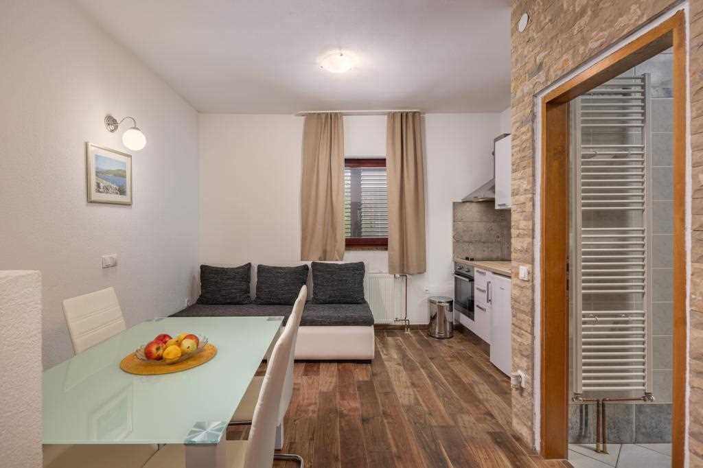 Jednosobni apartman s pogledom na more i balkonom, privatnim parkingom, dozvoljeni kućni ljubimci