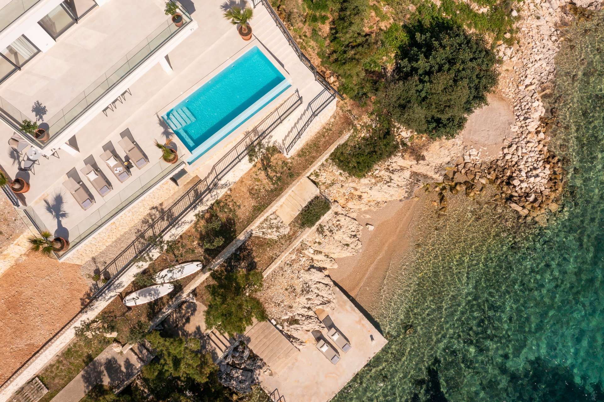 Beachfront Villa Maris with Pool