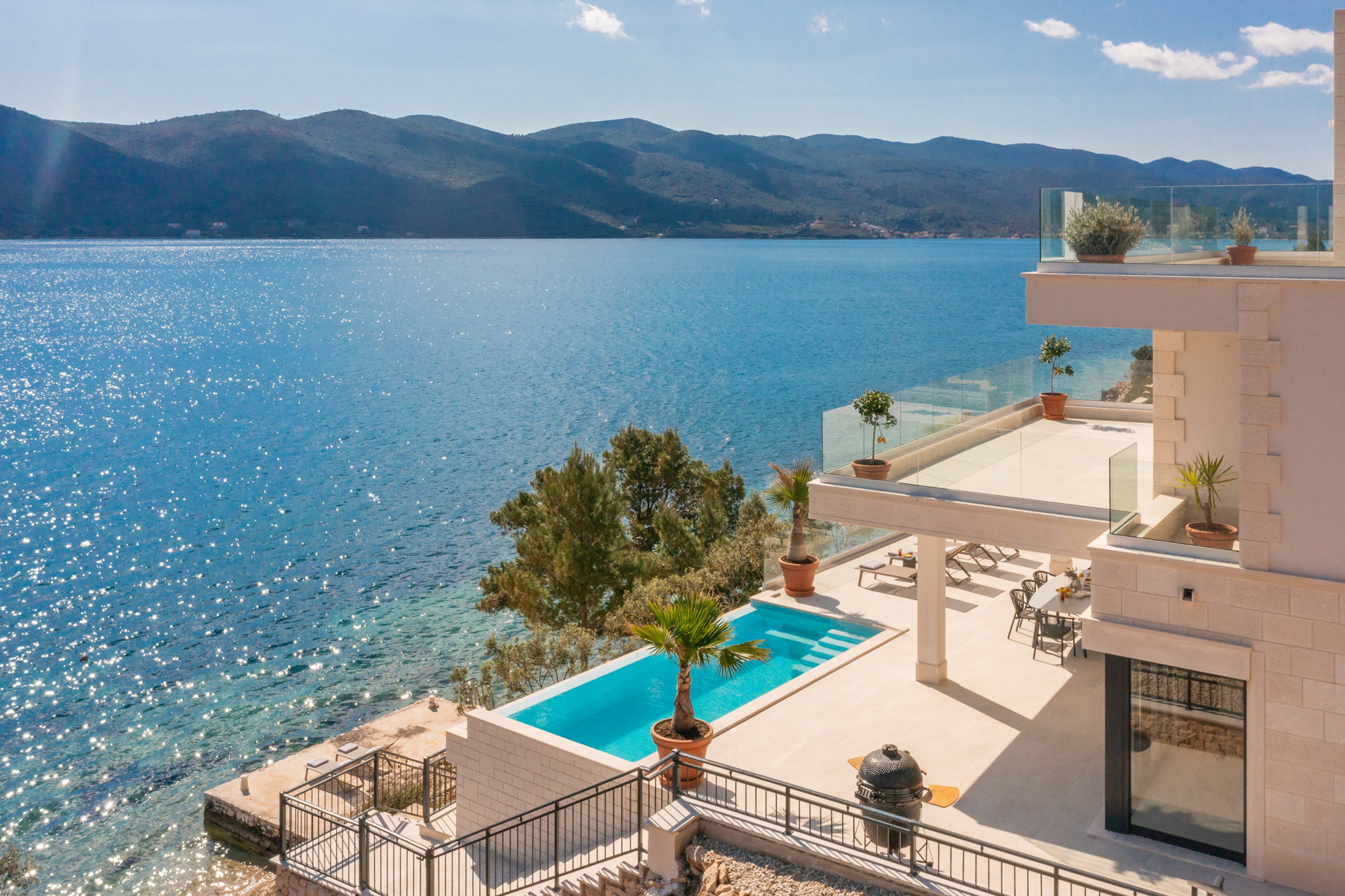 Beachfront Villa Maris with Pool