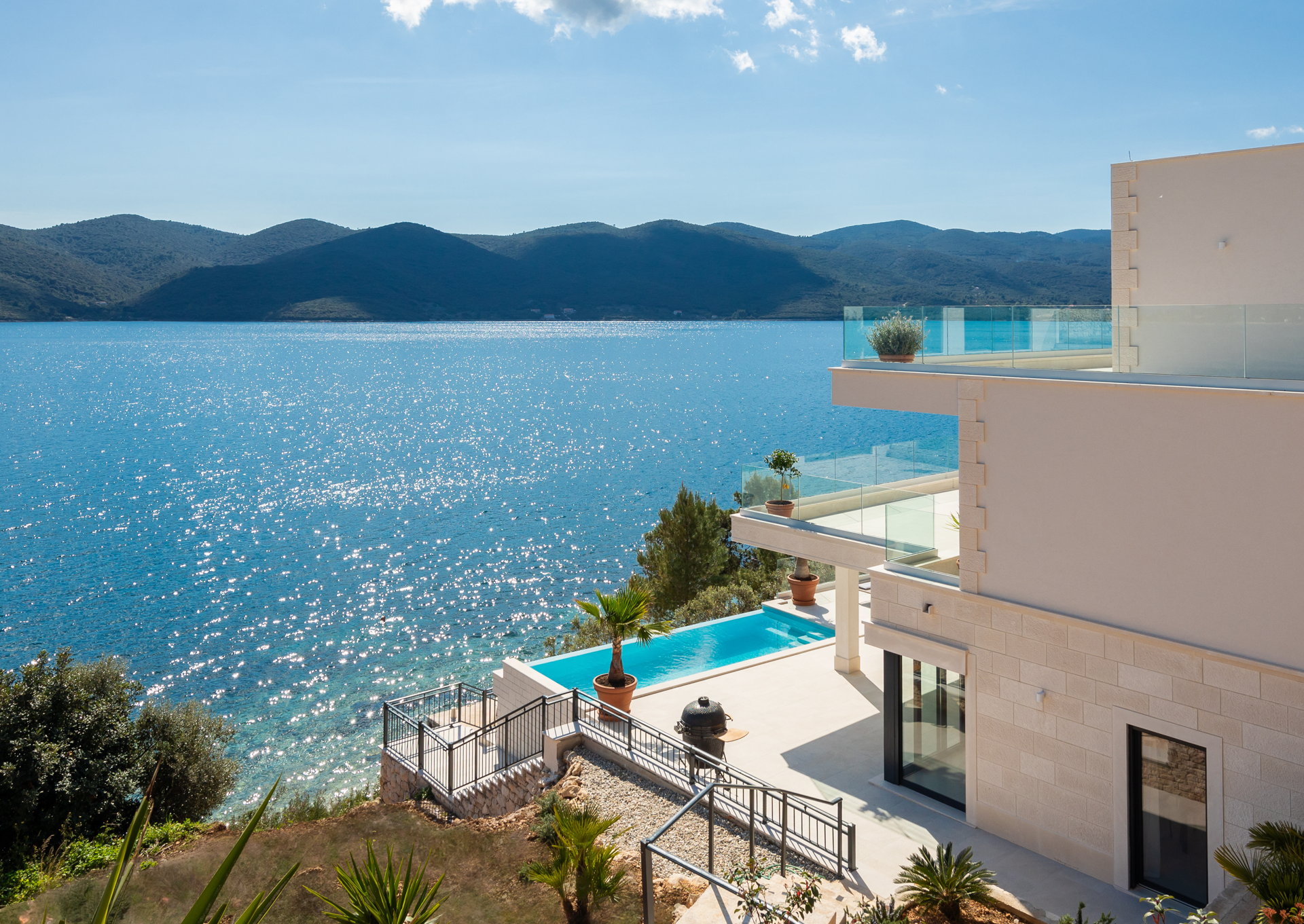 Beachfront Villa Maris with Pool