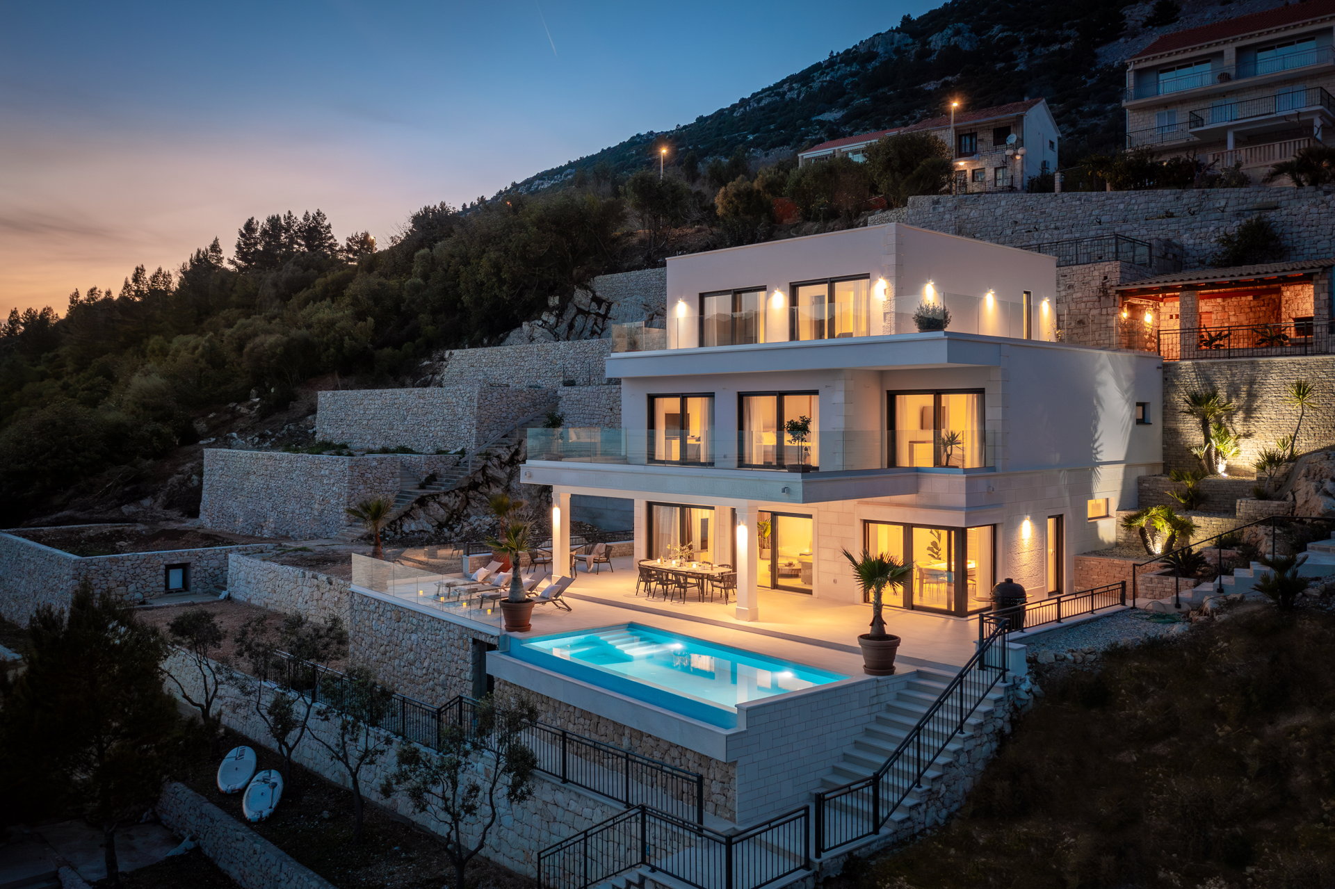 Beachfront Villa Maris with Pool