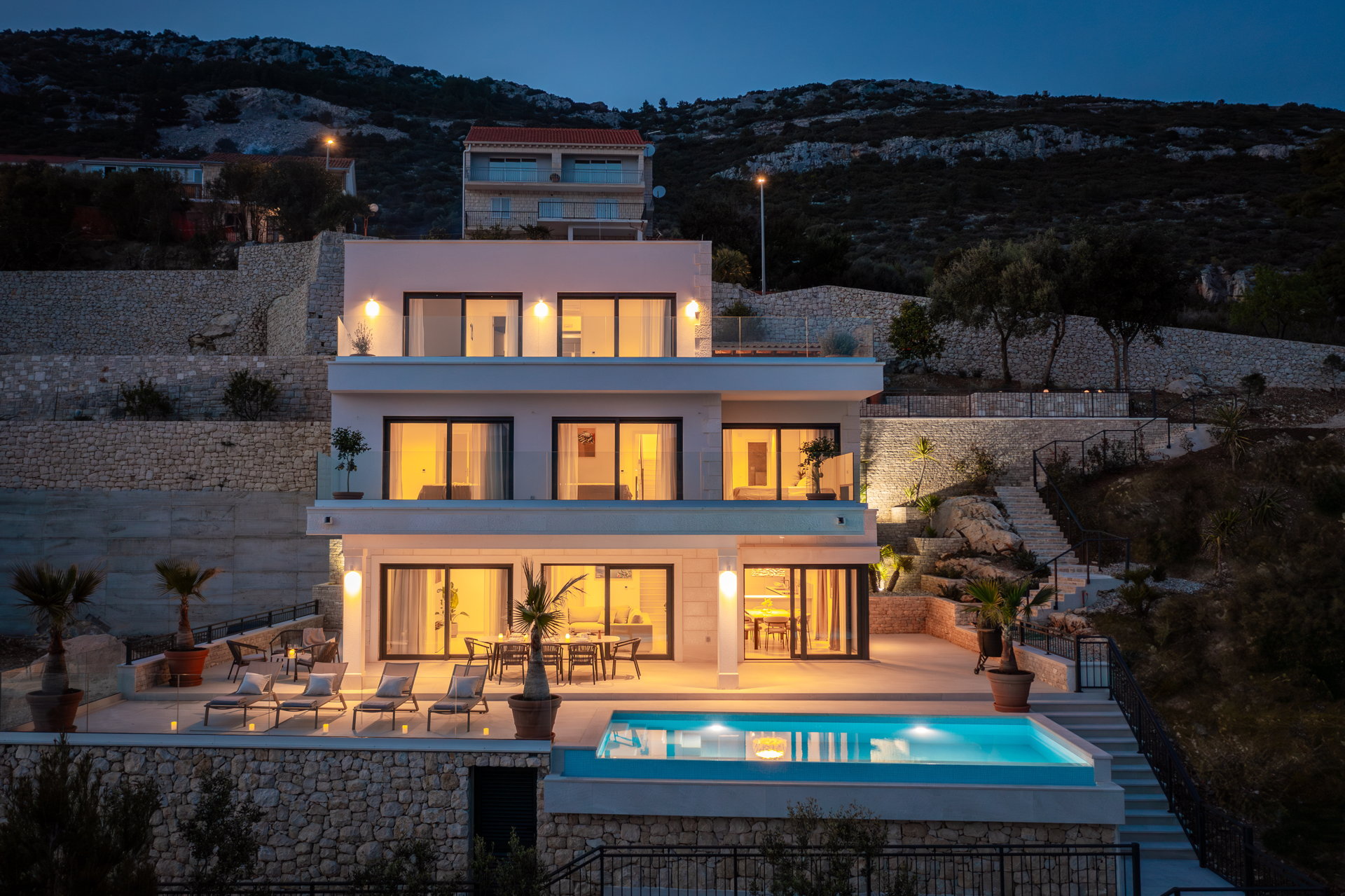 Beachfront Villa Maris with Pool