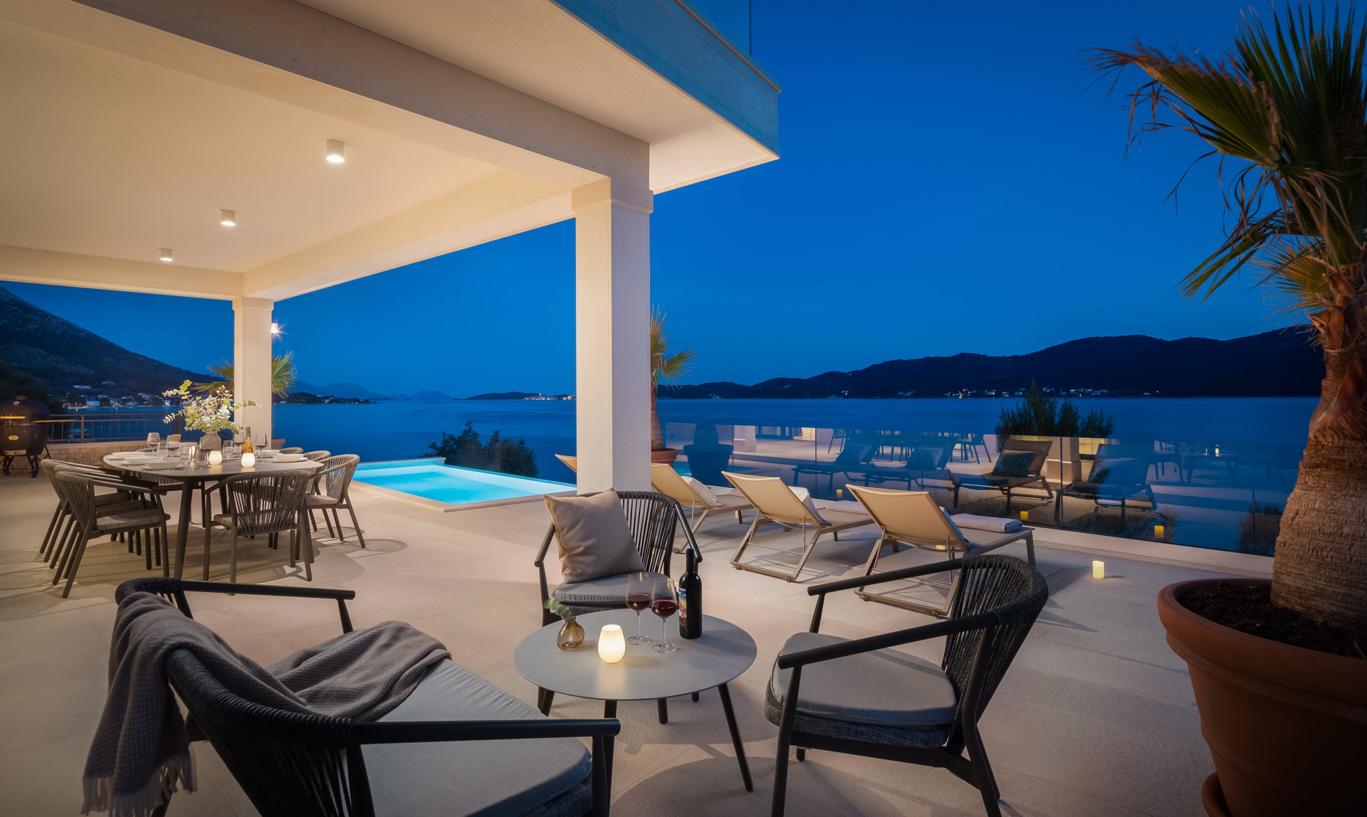 Beachfront Villa Maris with Pool