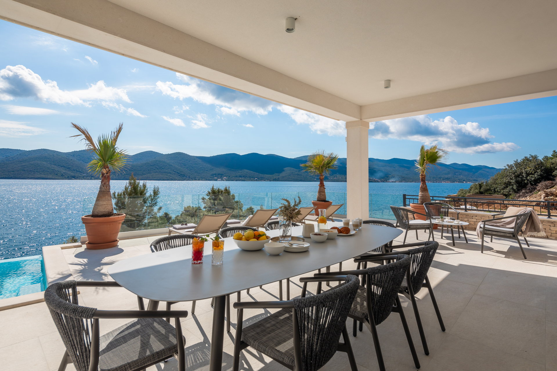 Beachfront Villa Maris with Pool