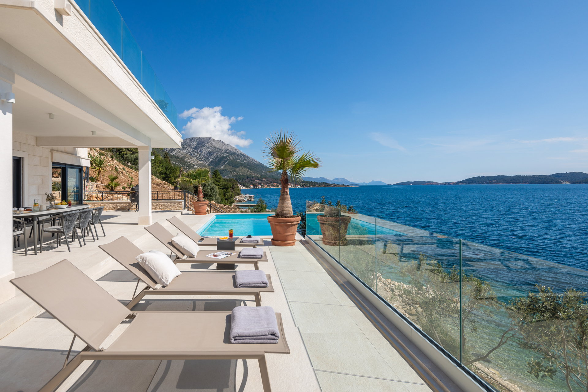 Beachfront Villa Maris with Pool