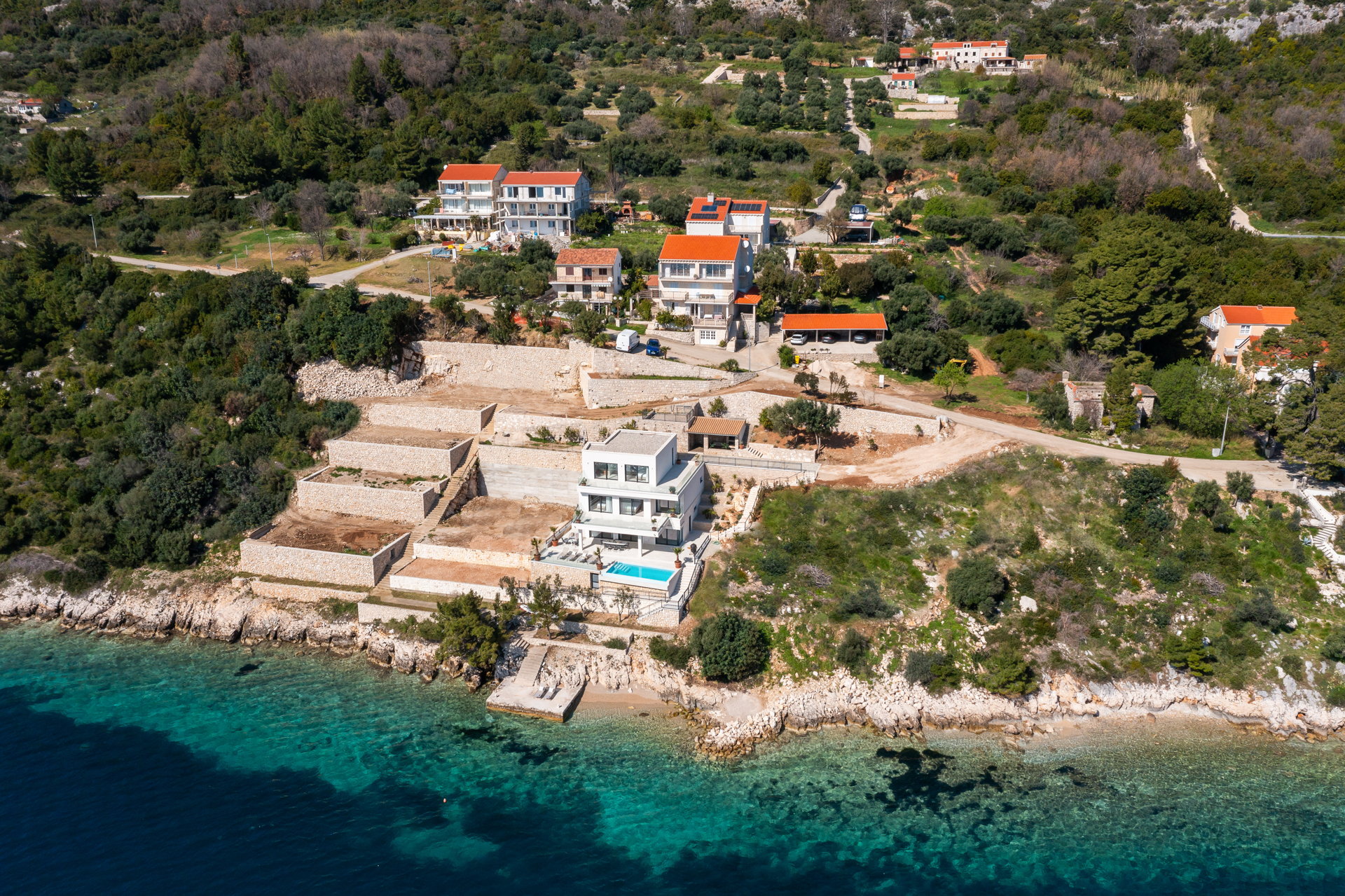 Beachfront Villa Maris with Pool
