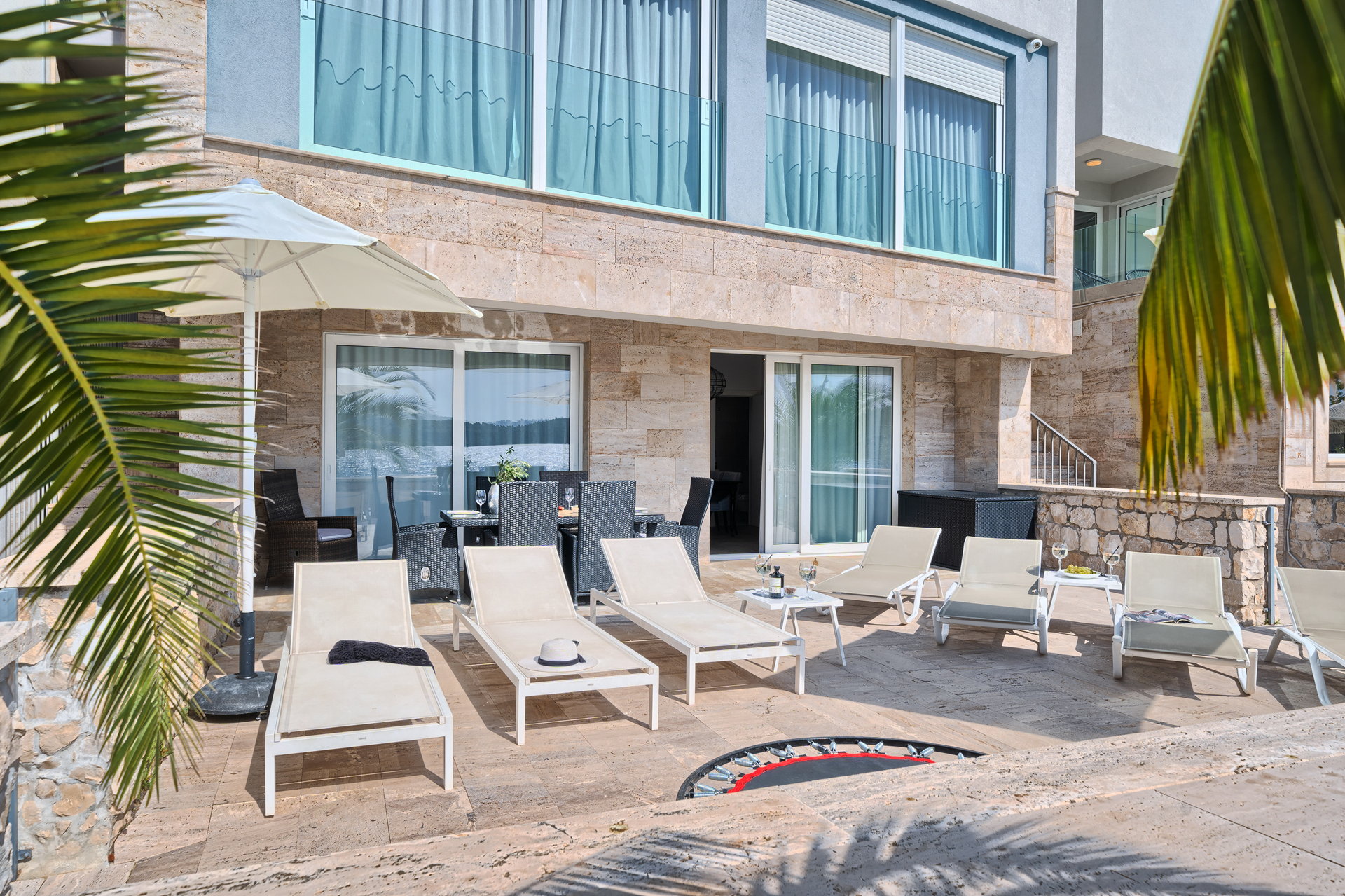 Beachfront Villa Deep Blue with Pool I