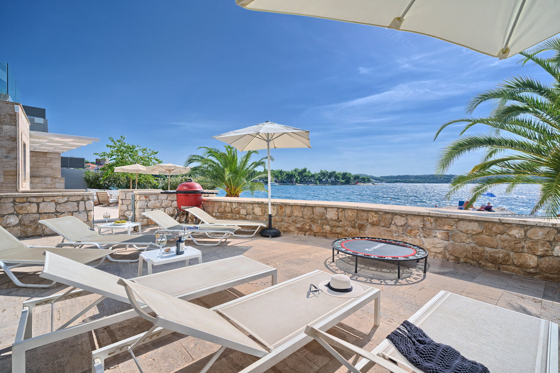 Beachfront Villa Deep Blue with Pool I