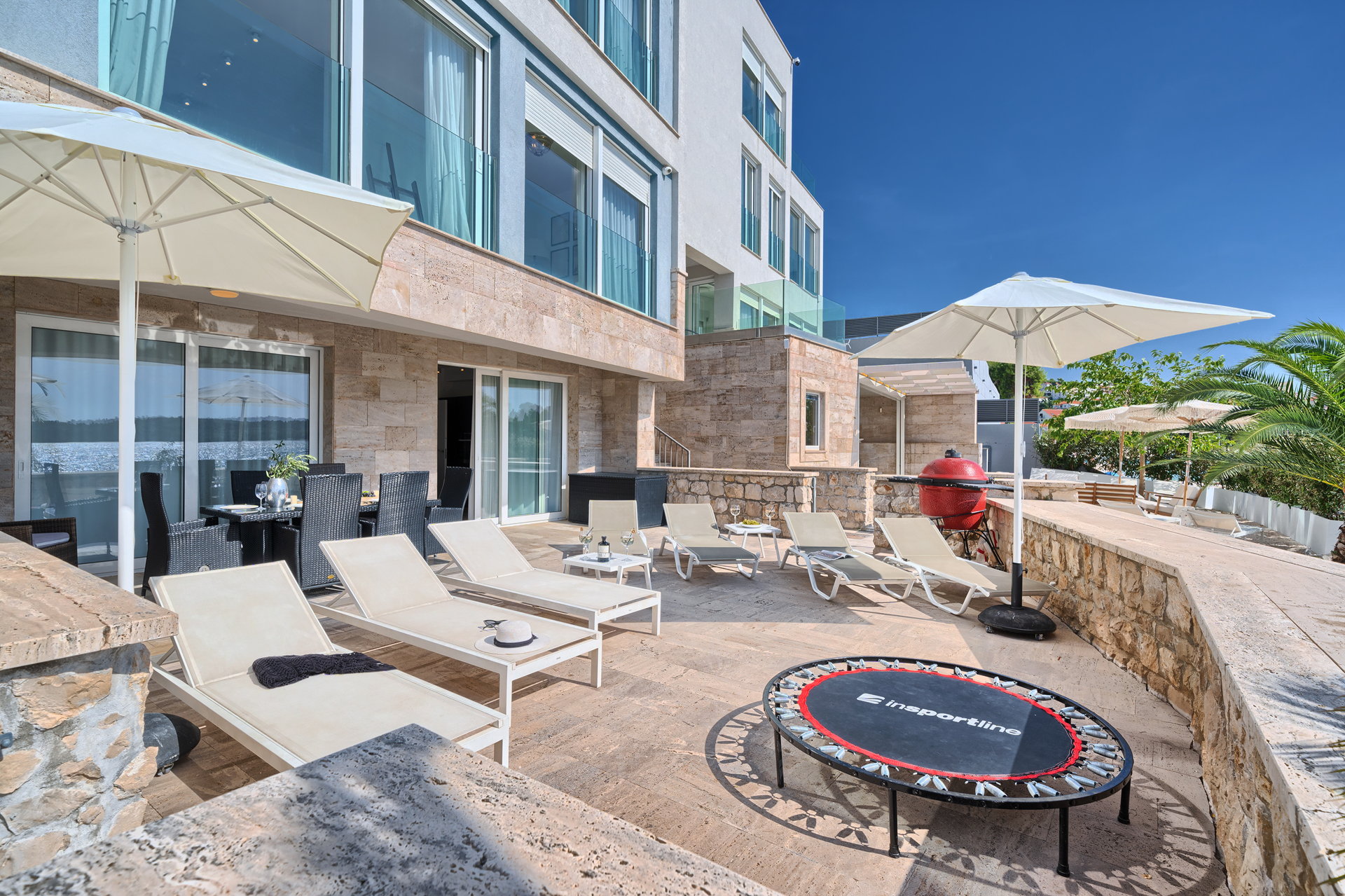 Beachfront Villa Deep Blue with Pool I