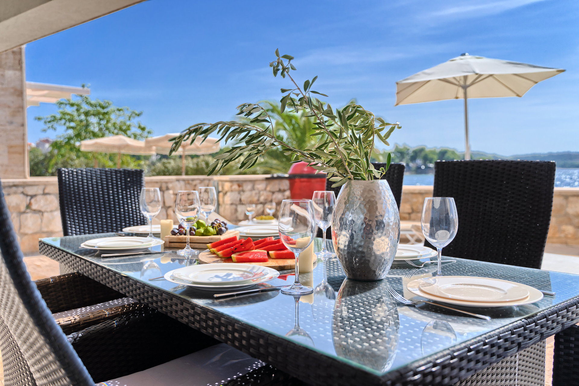 Beachfront Villa Deep Blue with Pool I