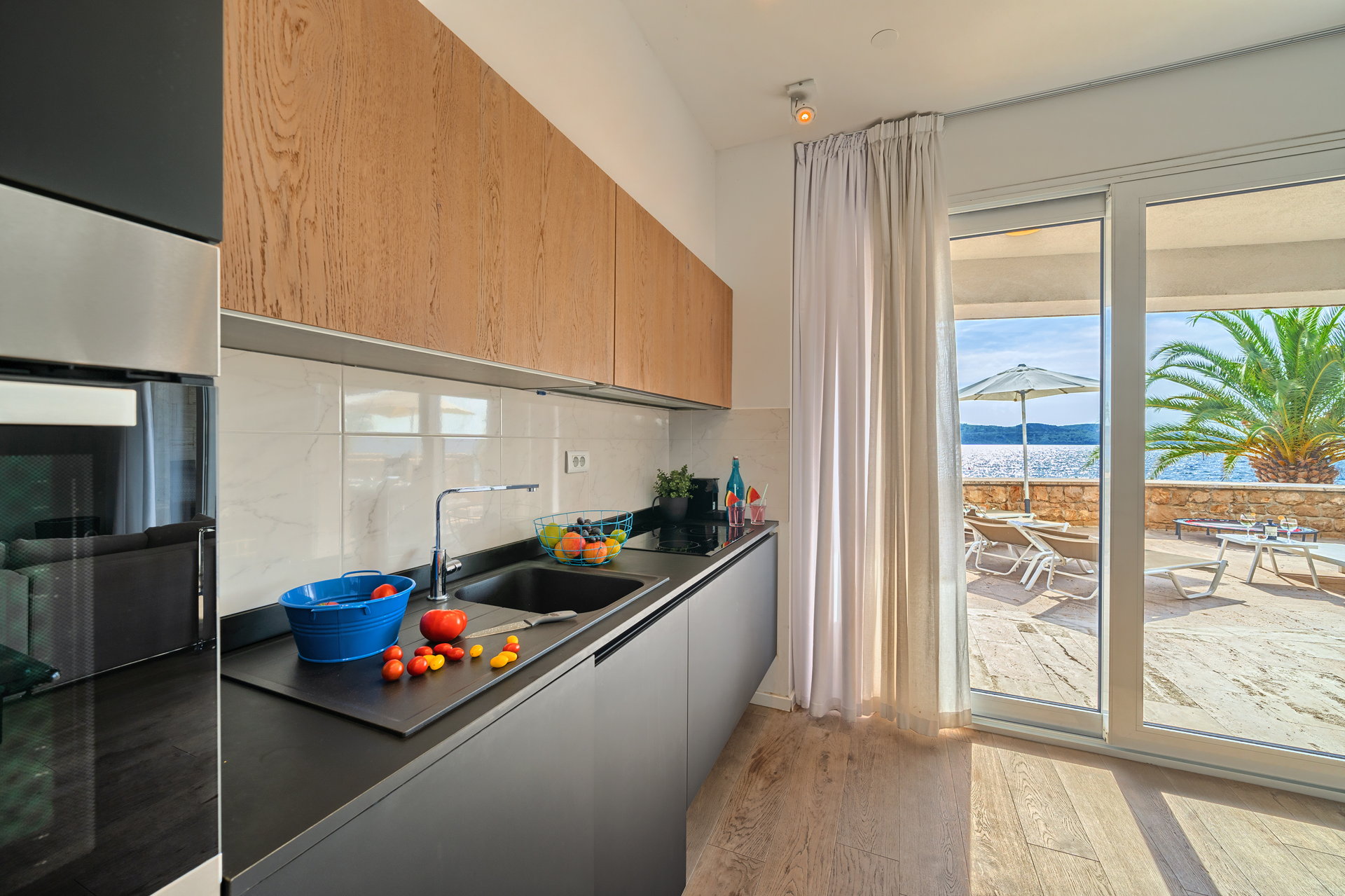 Beachfront Villa Deep Blue with Pool I