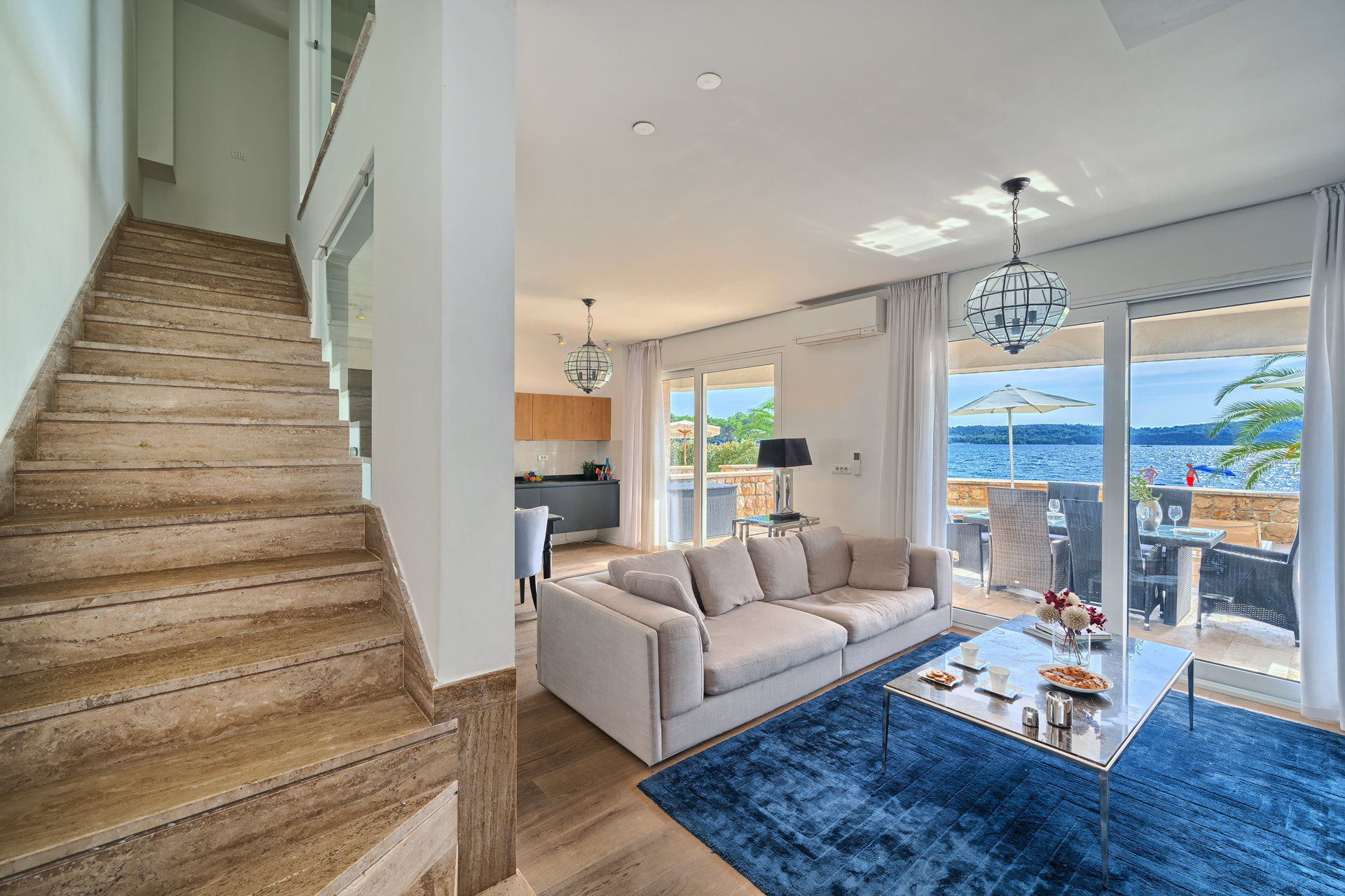 Beachfront Villa Deep Blue with Pool I