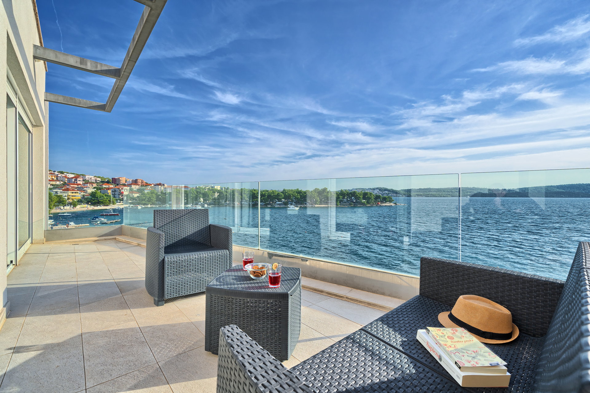 Beachfront Villa Deep Blue with Pool I