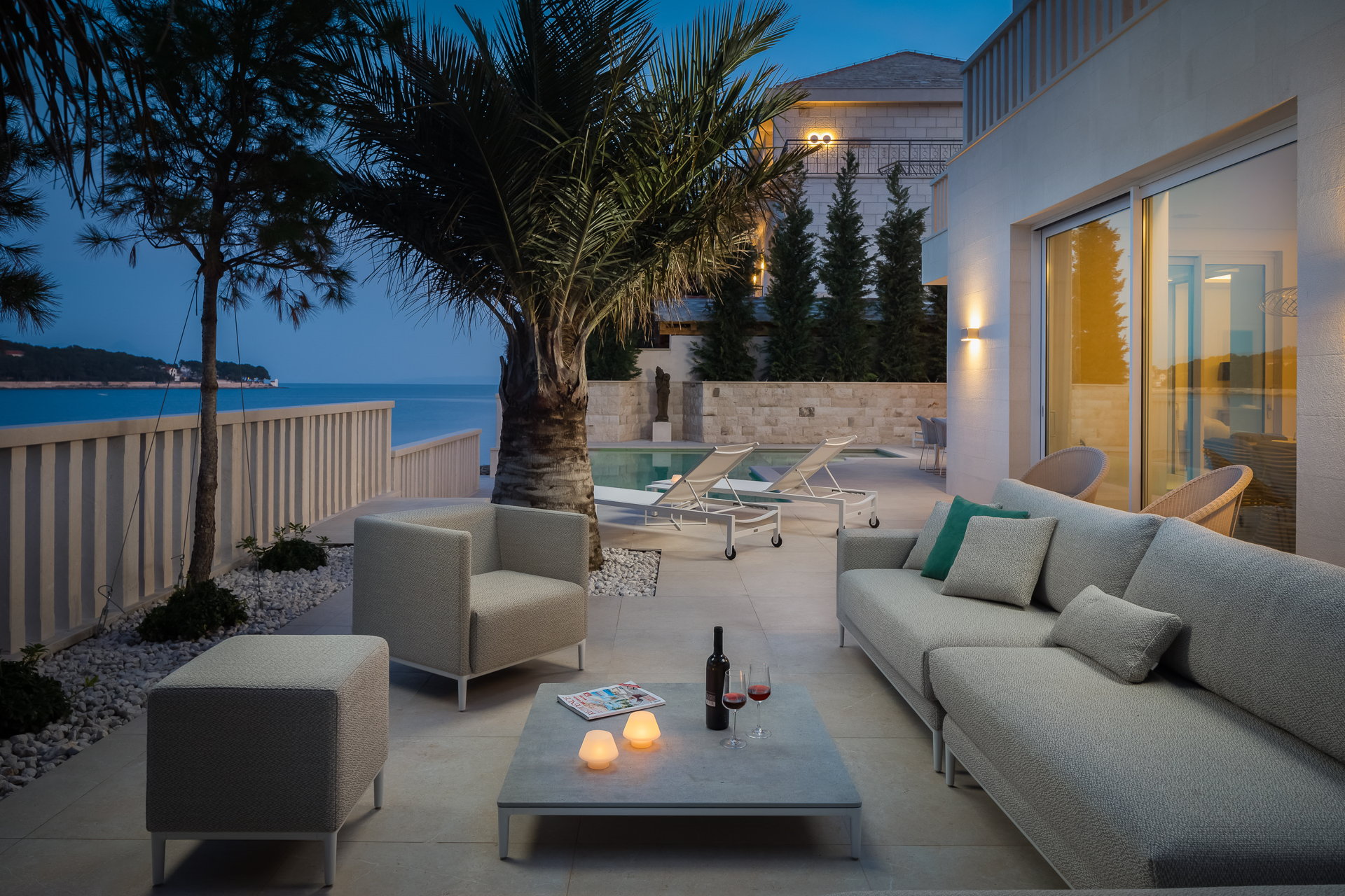 Beachfront Villa White Gem with Pool