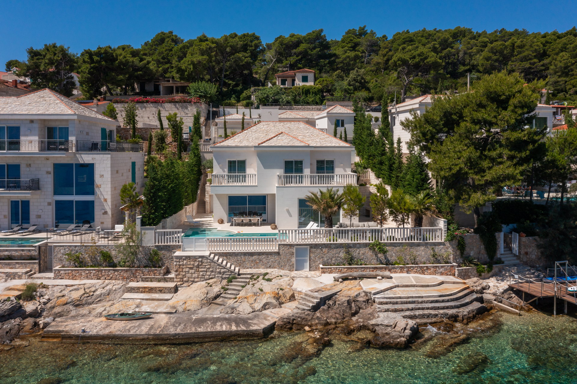 Beachfront Villa White Gem with Pool