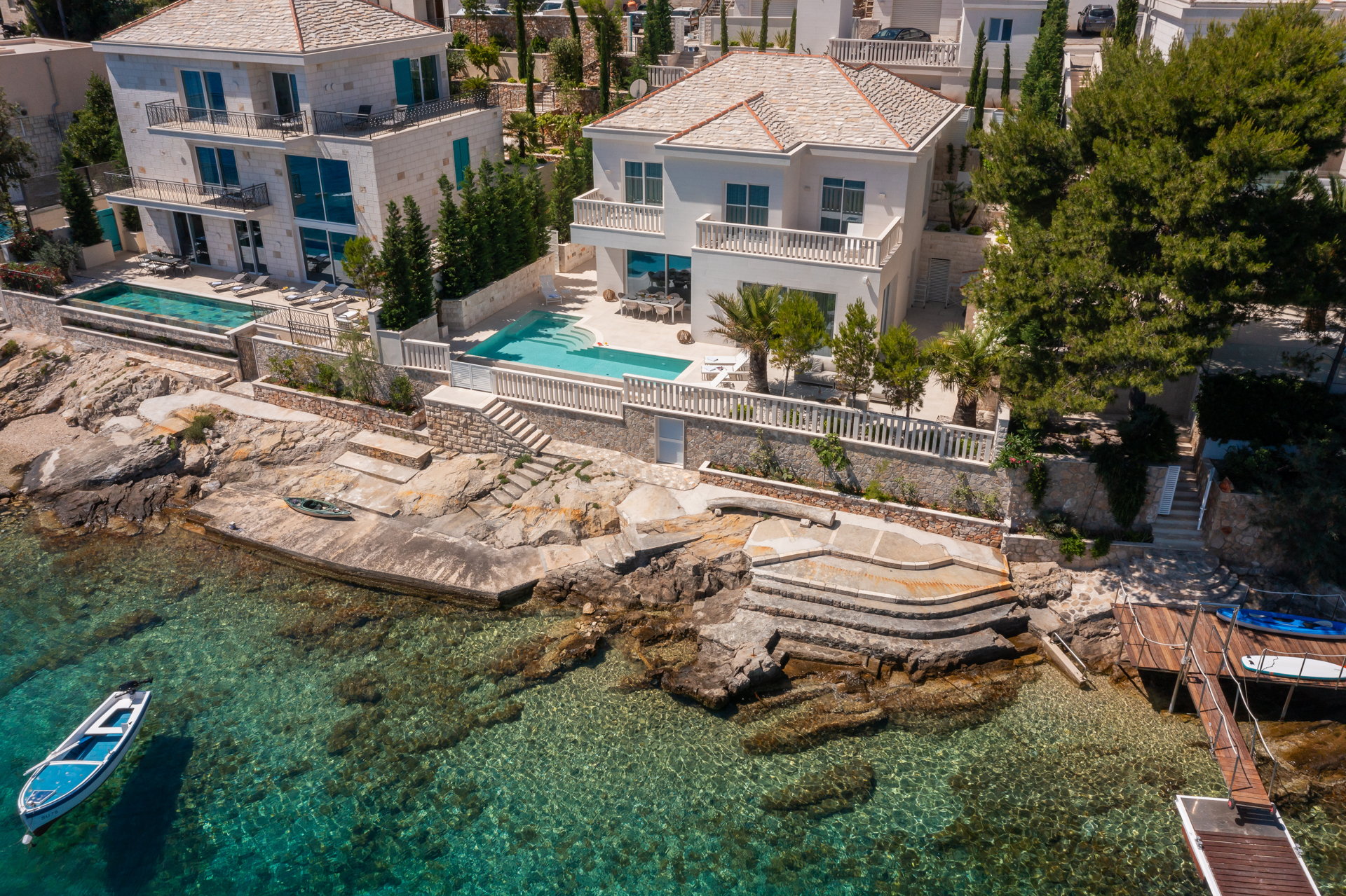 Beachfront Villa White Gem with Pool