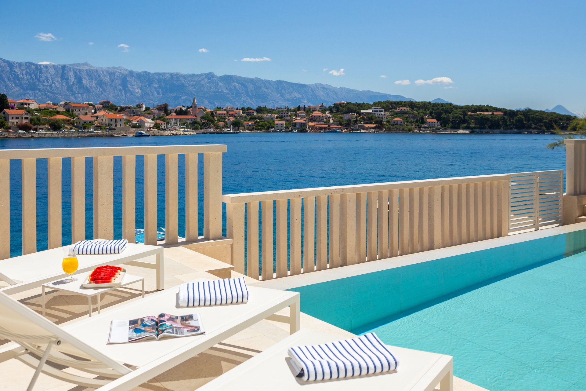Beachfront Villa White Gem with Pool