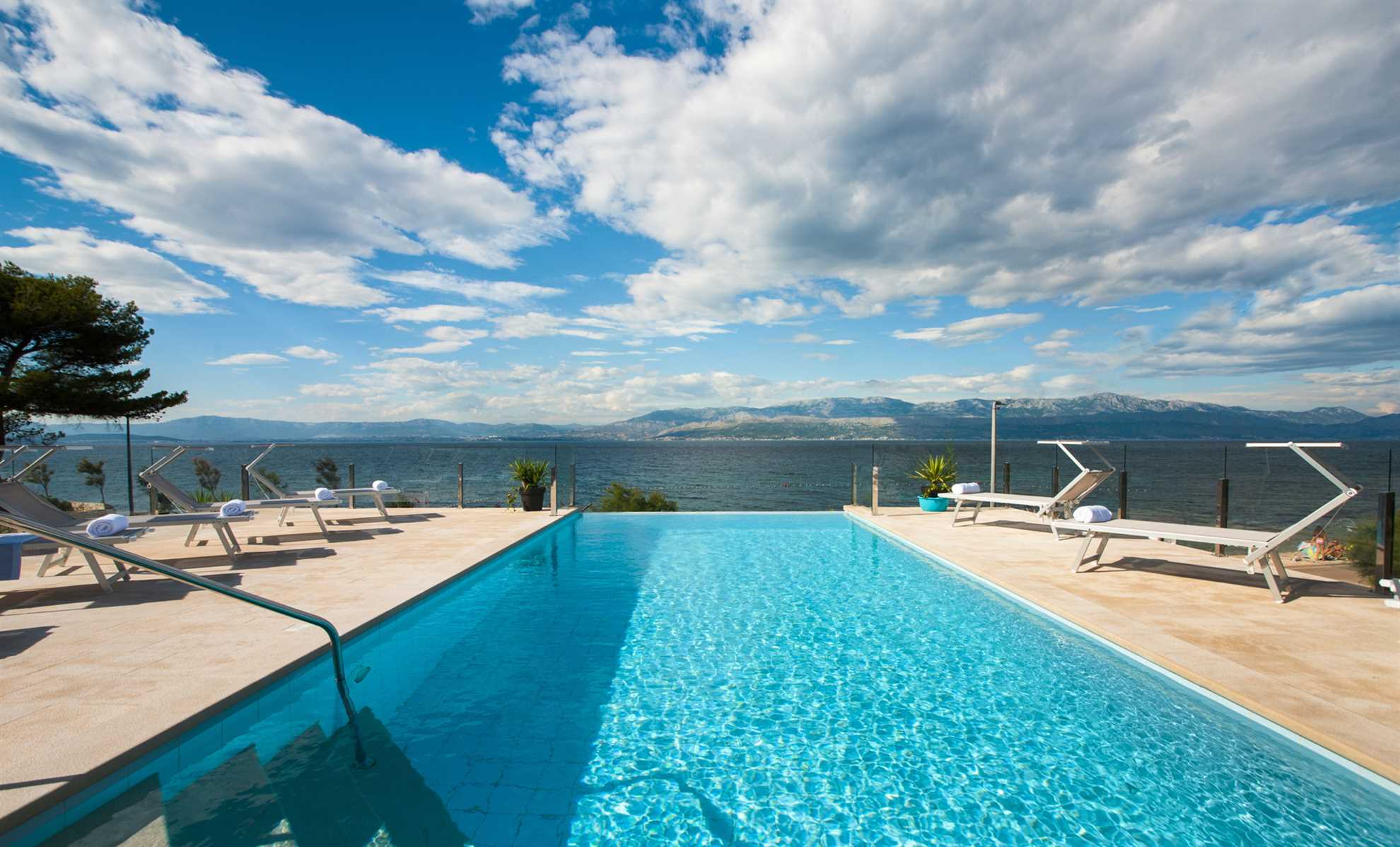Beachfront Villa Endora with Pool