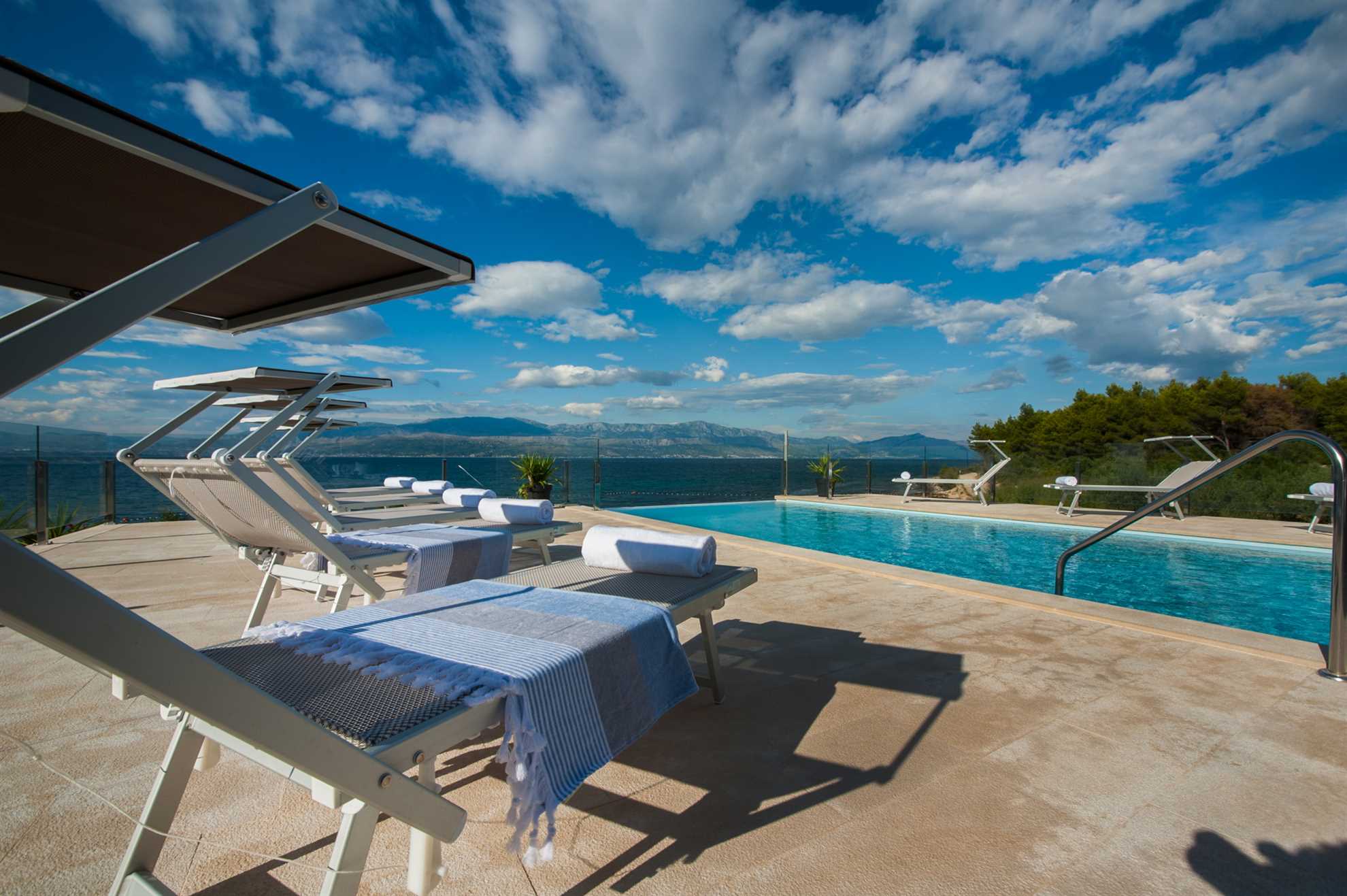 Beachfront Villa Endora with Pool
