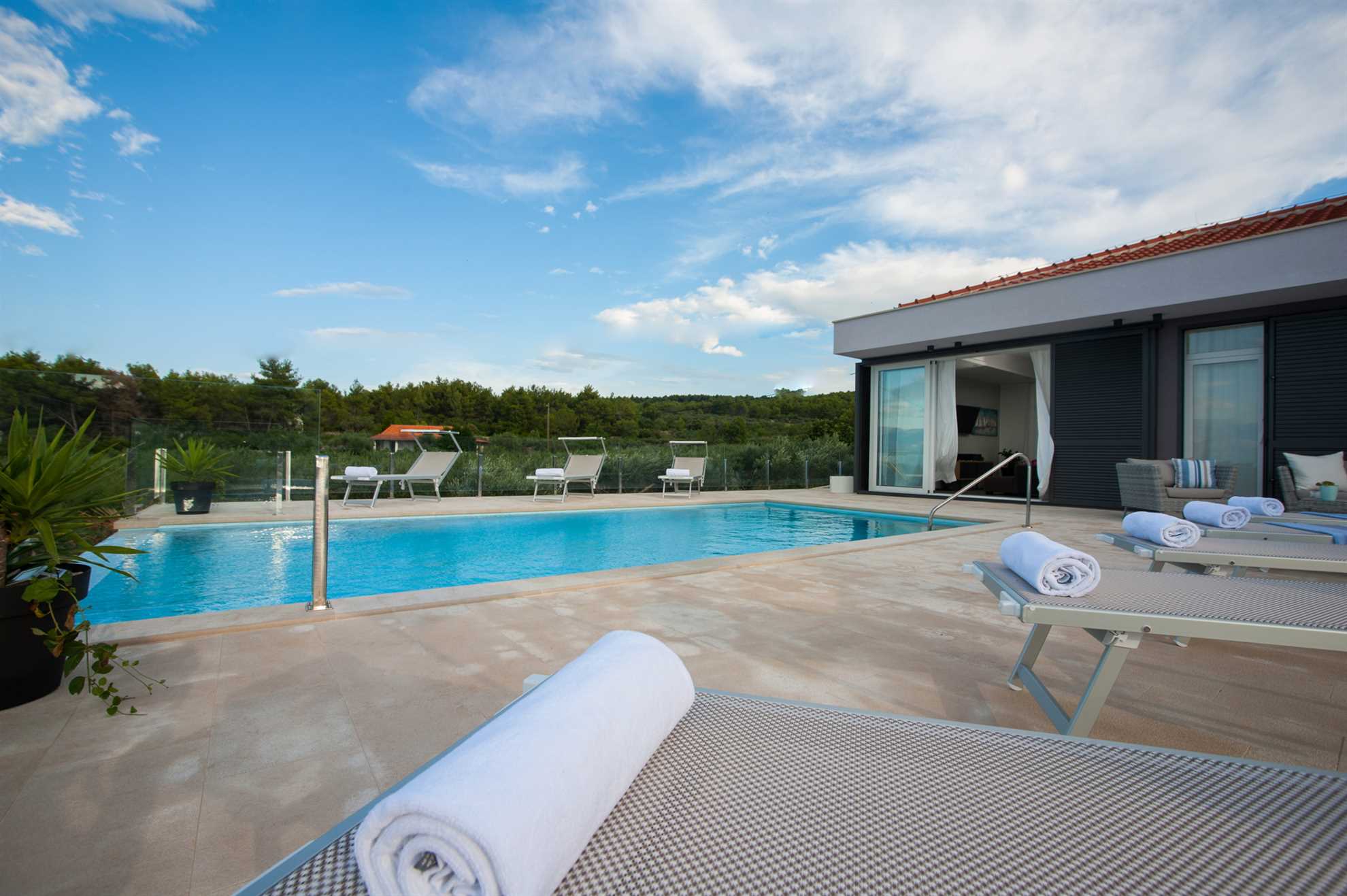 Beachfront Villa Endora with Pool