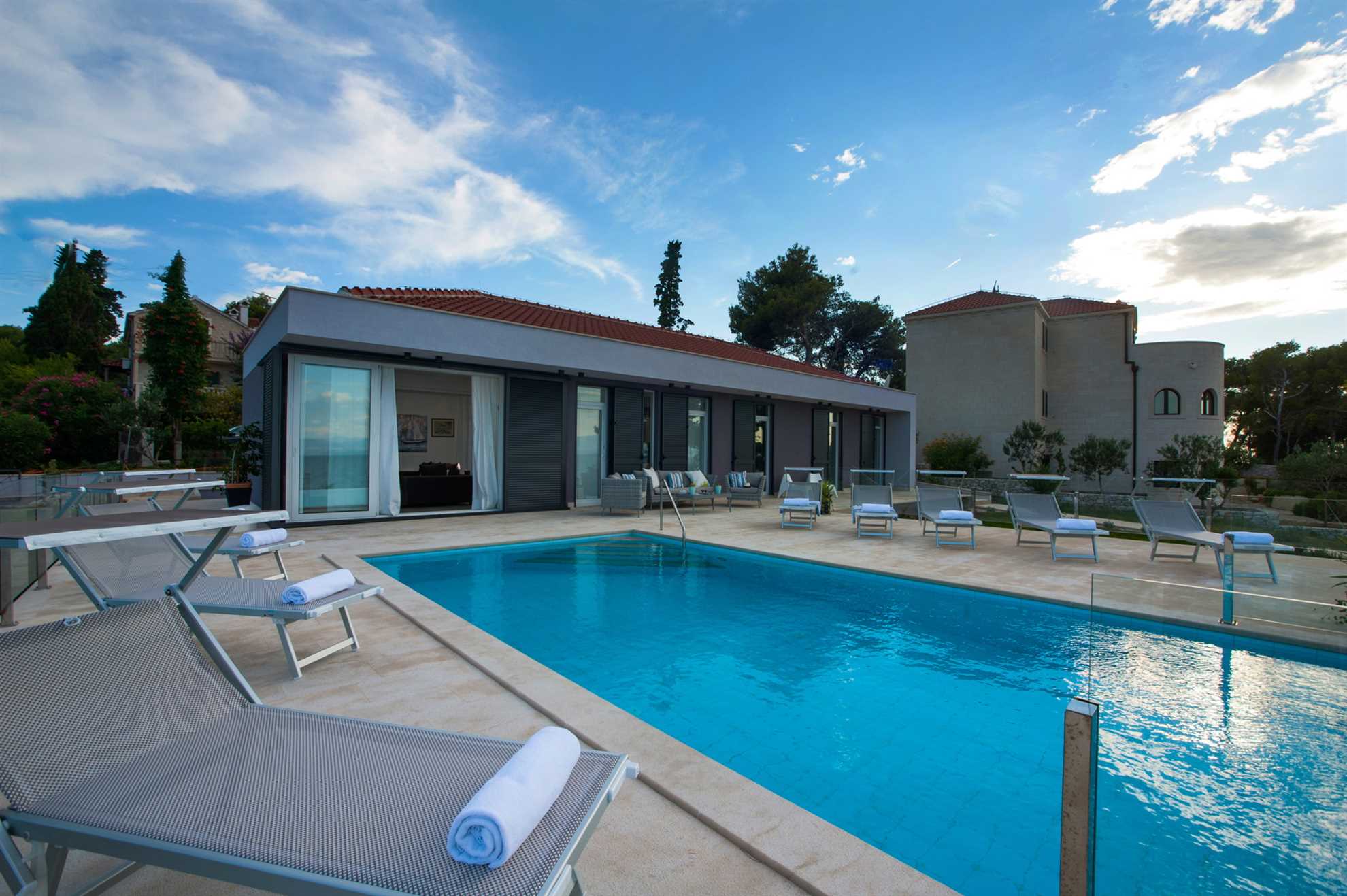 Beachfront Villa Endora with Pool