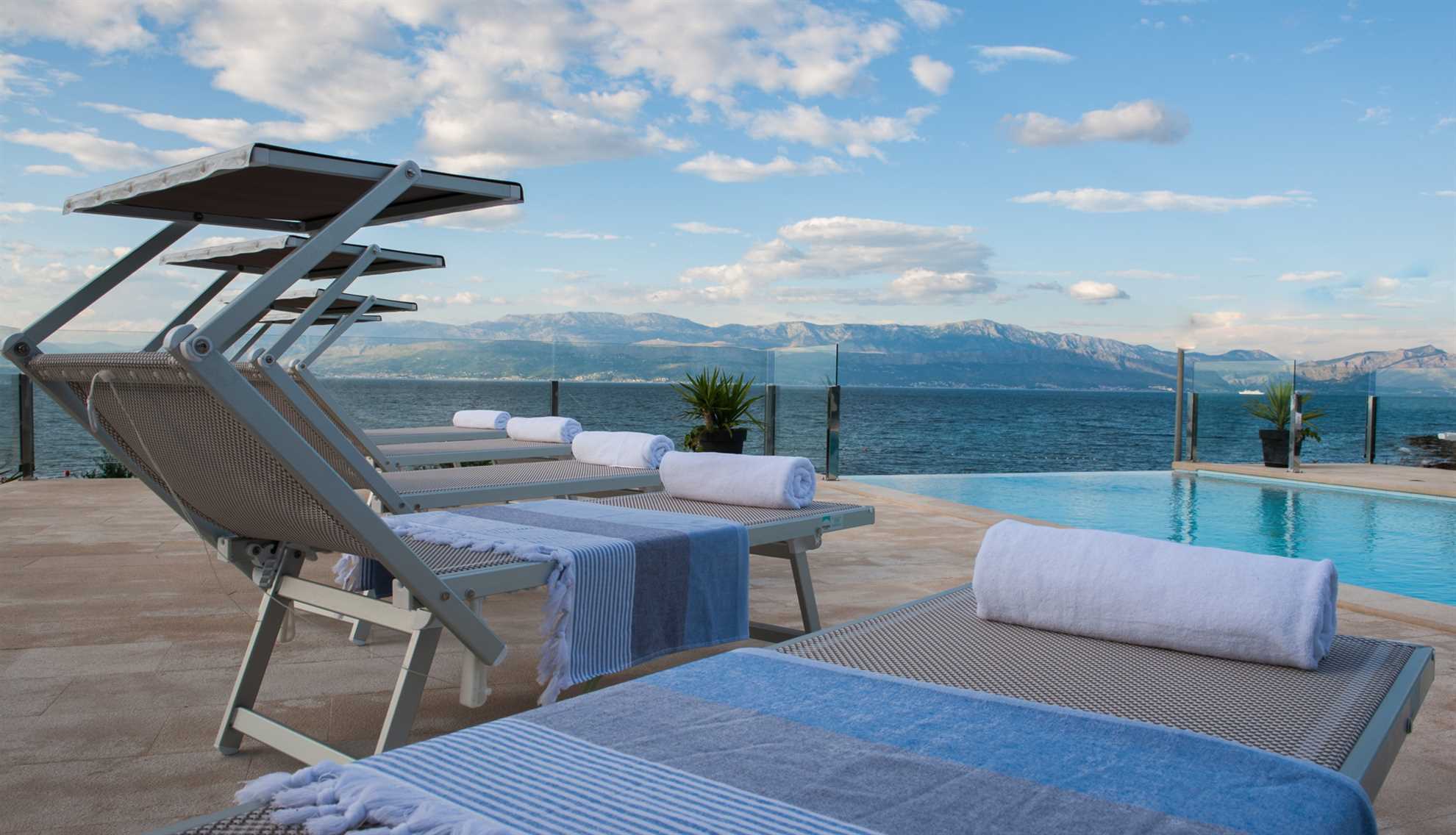 Beachfront Villa Endora with Pool