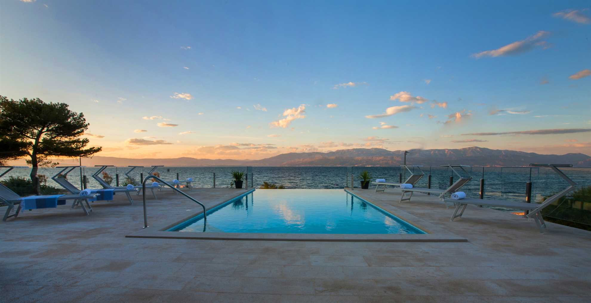 Beachfront Villa Endora with Pool