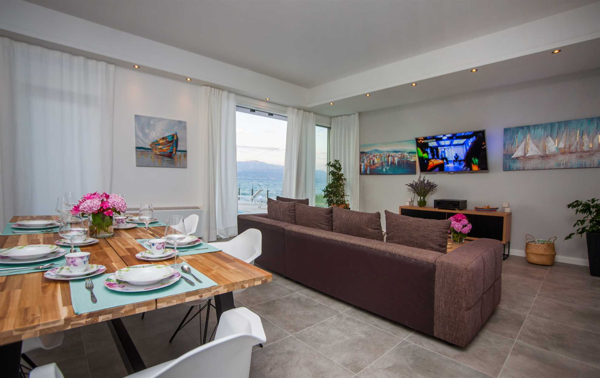 Beachfront Villa Endora with Pool