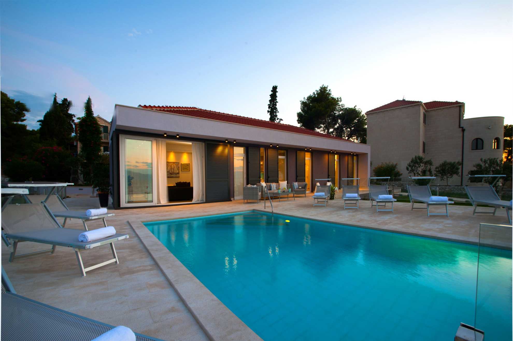 Beachfront Villa Endora with Pool