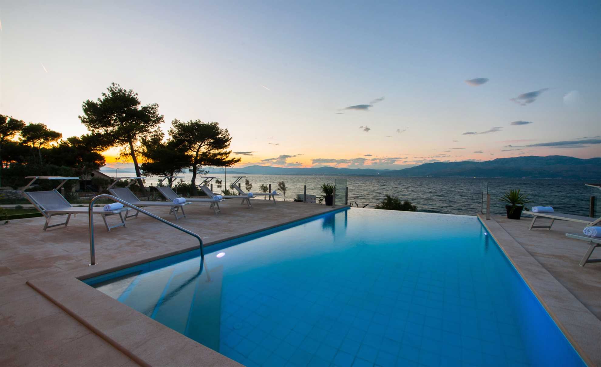 Beachfront Villa Endora with Pool