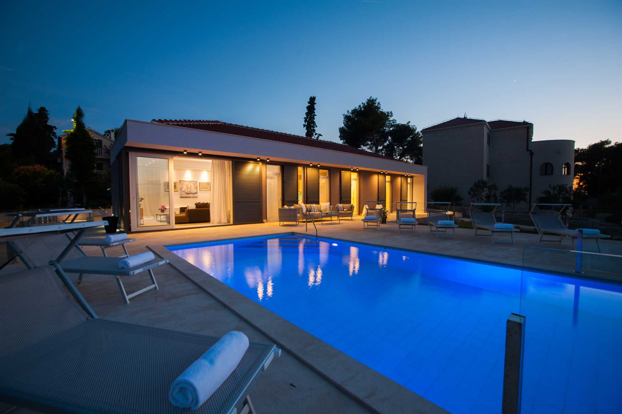 Beachfront Villa Endora with Pool