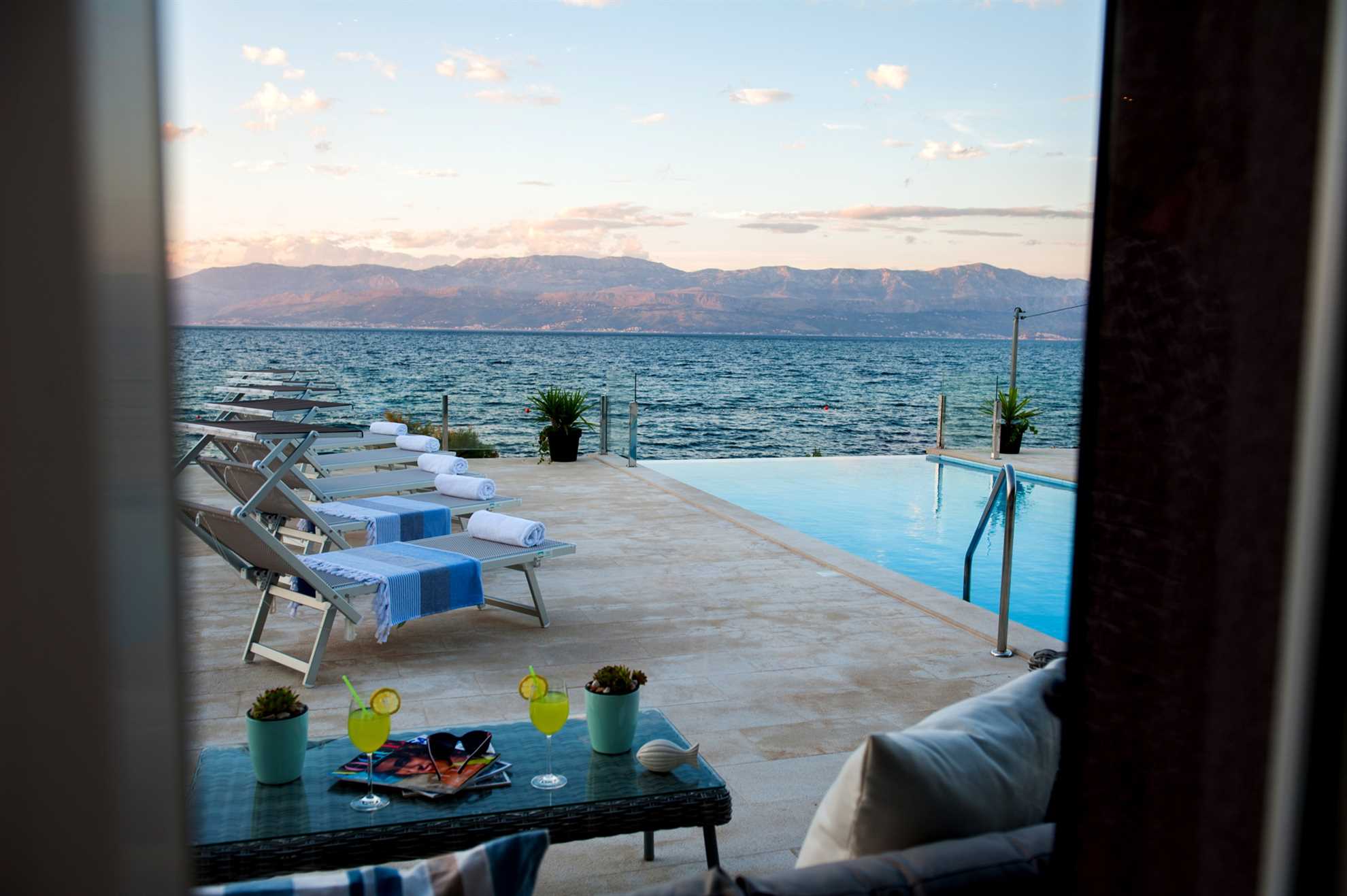Beachfront Villa Endora with Pool