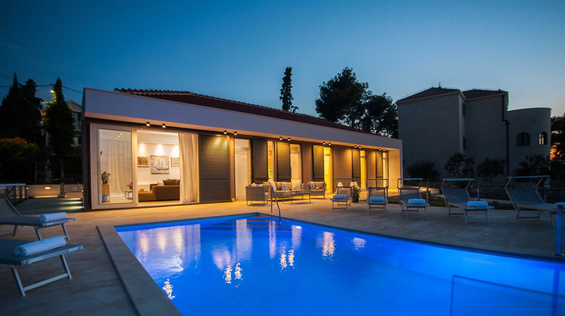 Beachfront Villa Endora with Pool