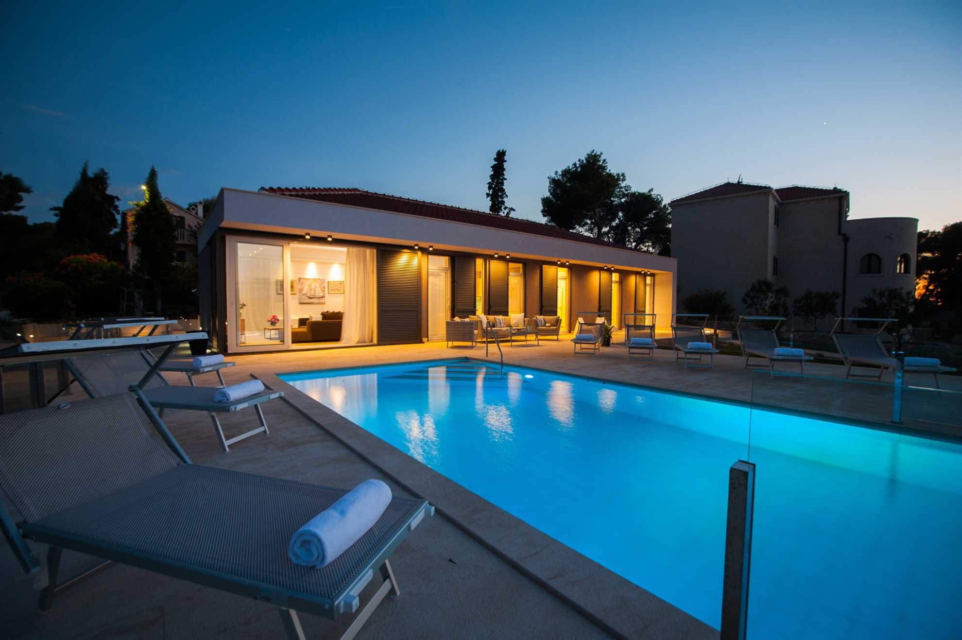Beachfront Villa Endora with Pool