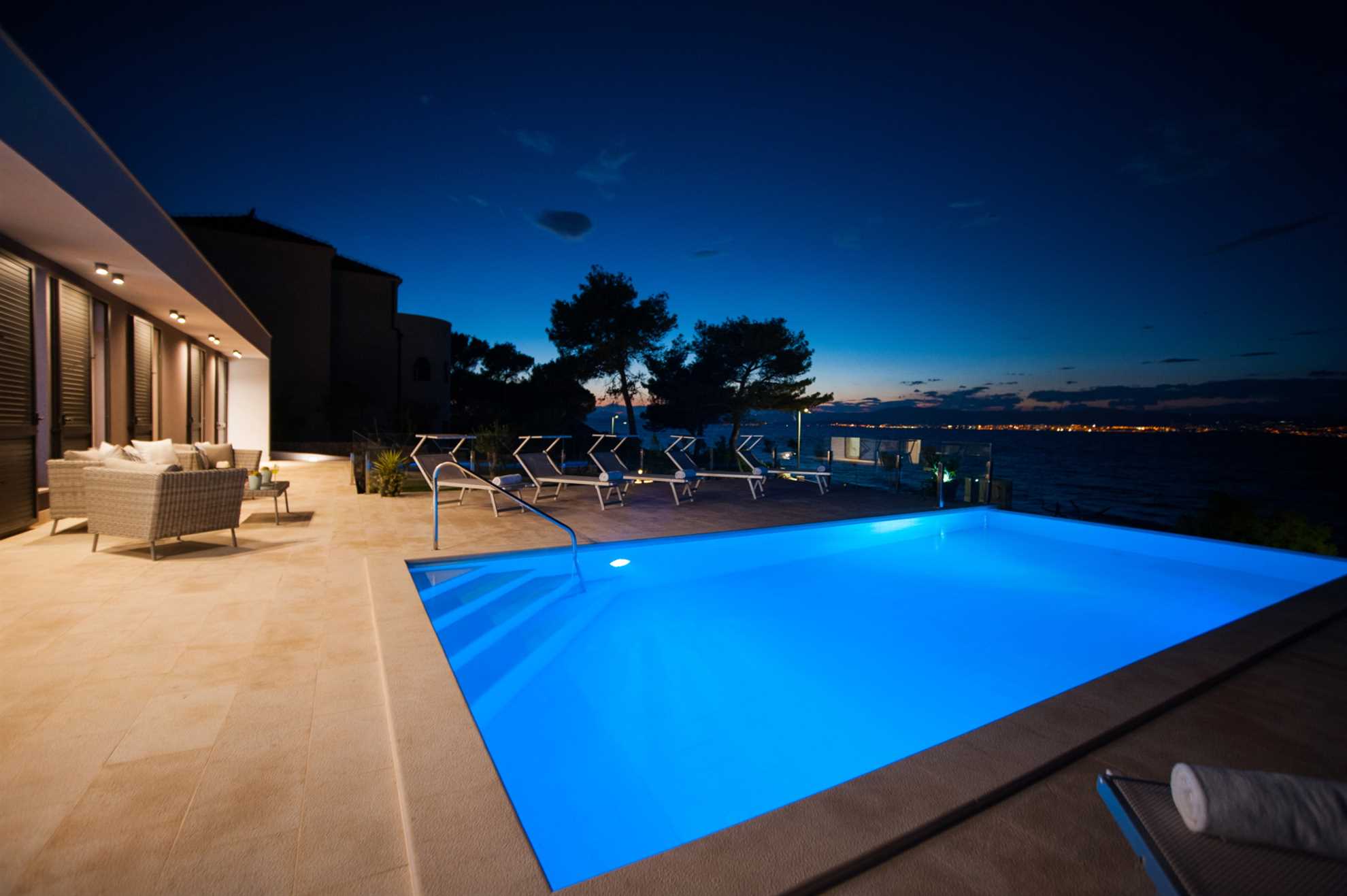 Beachfront Villa Endora with Pool