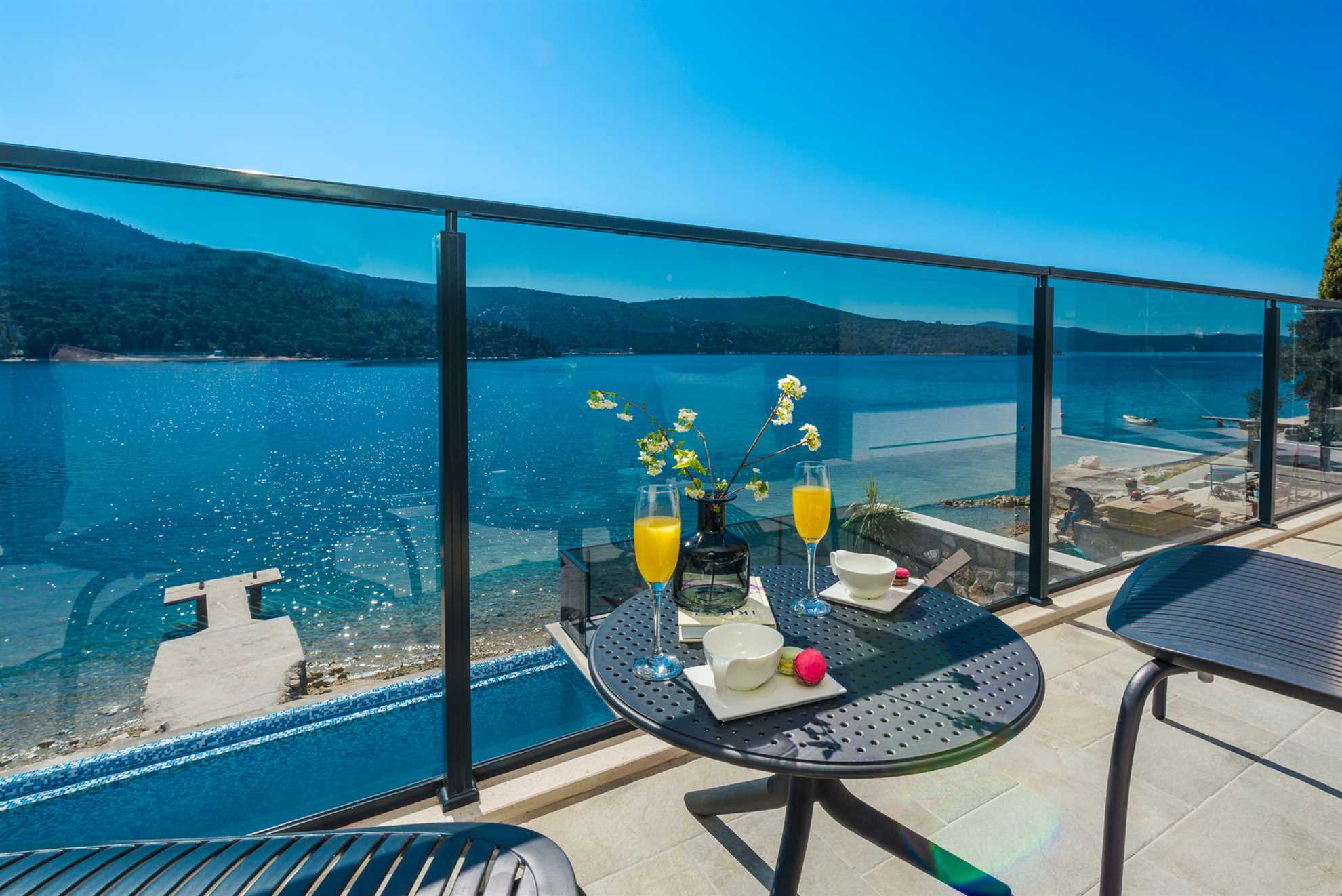 Beachfront Villa Absoluta with Pool